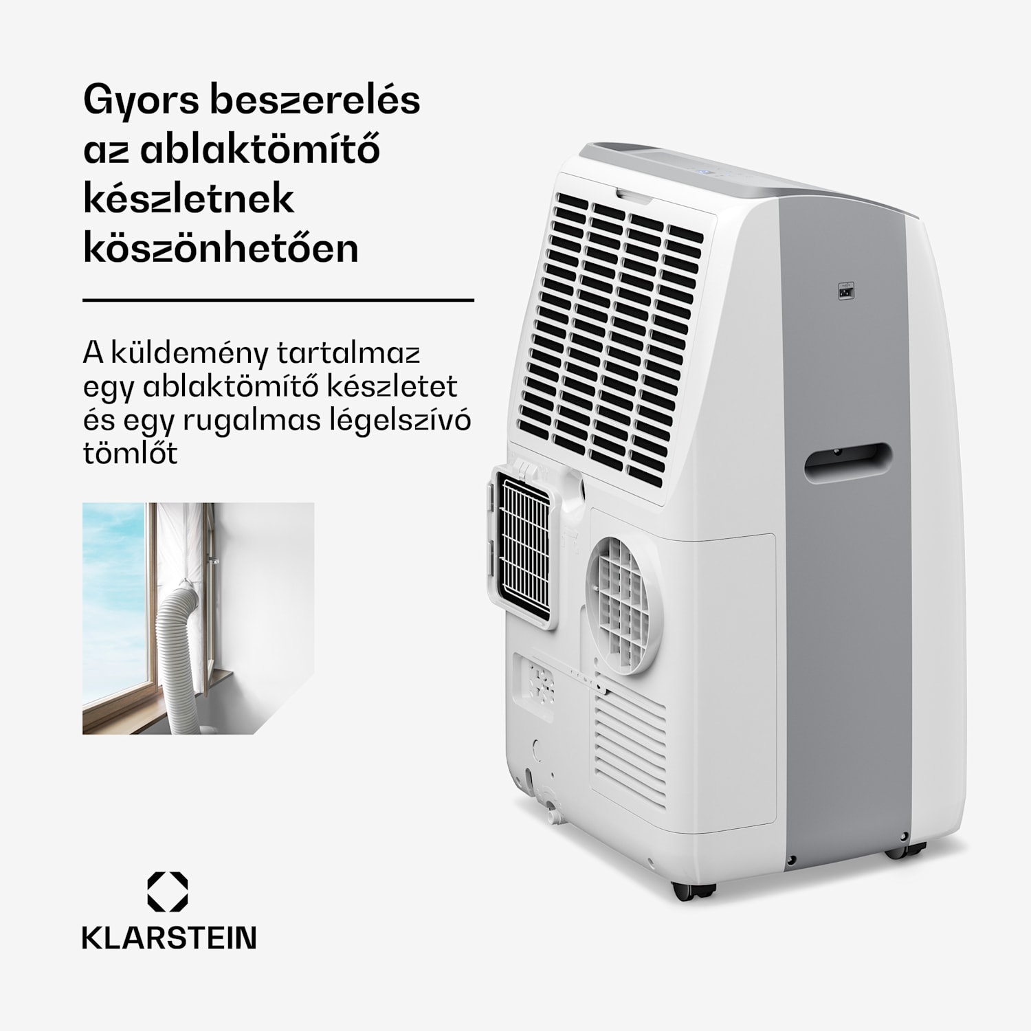 Grandbreeze mobil légkondicionáló | 16000 BTU | 40 cm | 82 m² | A energiaosztály 16.000 BTU | Igen | Fehér