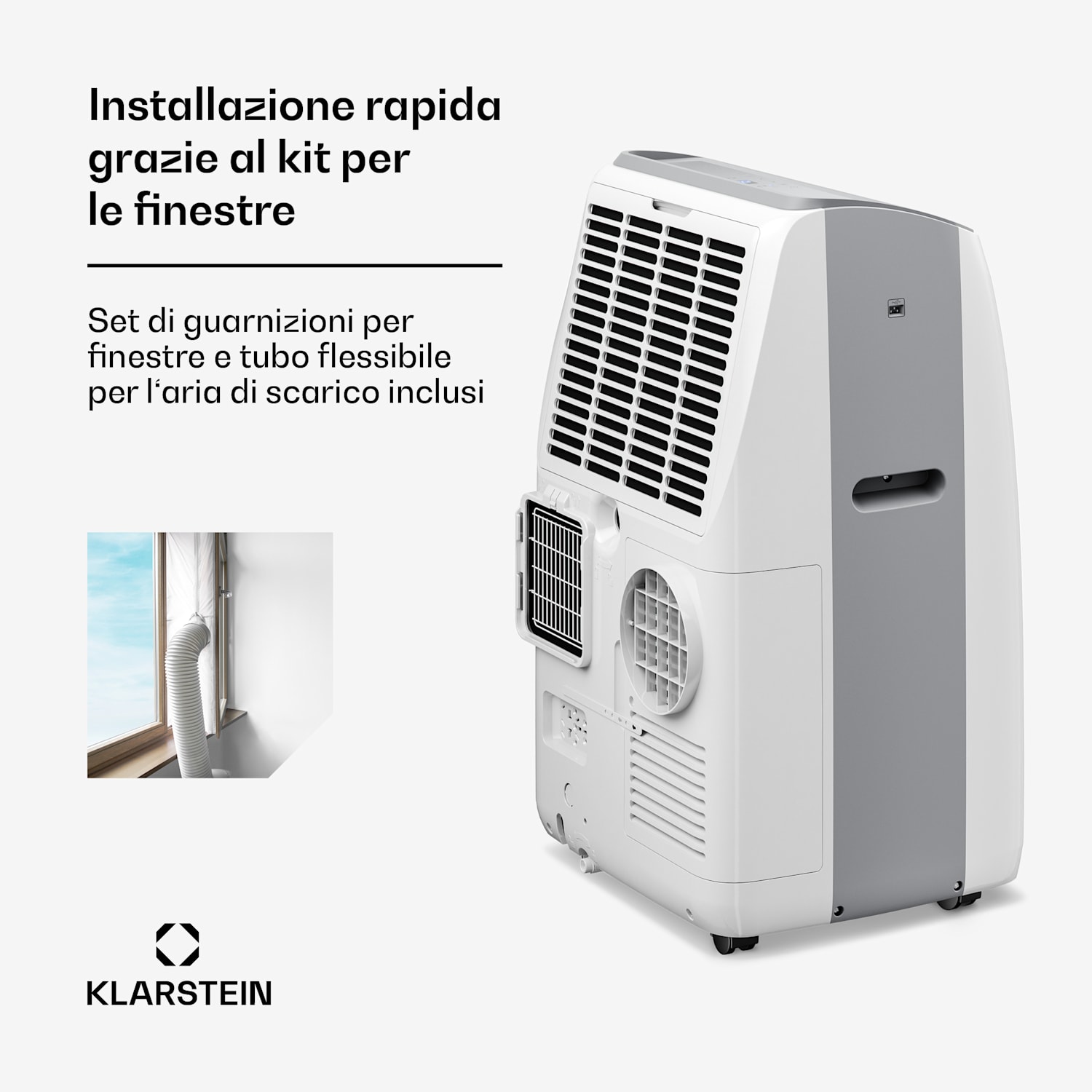 Grandbreeze - Climatizzatore mobile | 16000 BTU | 40 cm | 82 m² | Classe di efficienza energetica A 16.000 BTU | Sì | Bianco