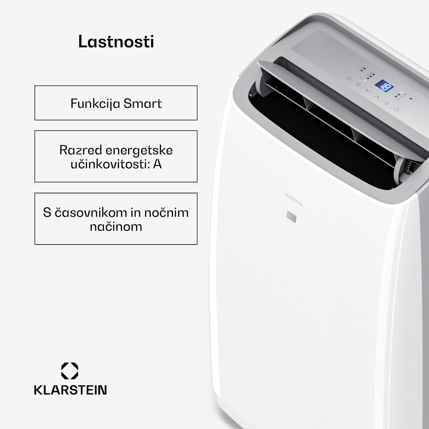 Grandbreeze mobilna klimatska naprava | 16000 BTU | 40 cm | 82 m² | Energijski razred A 16.000 BTU | Da | Bela