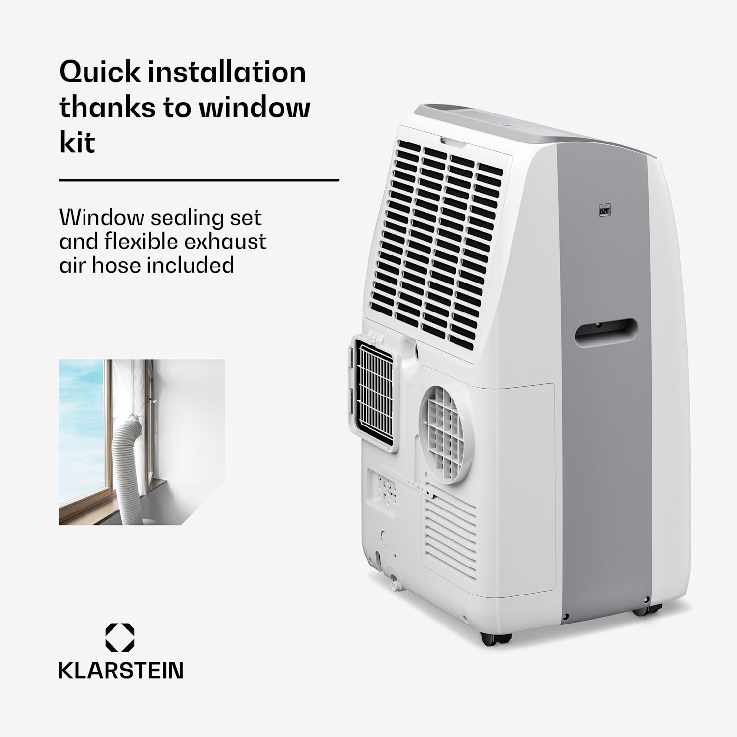 Ar condicionado portátil Grandbreeze | 16000 BTU | 40 cm | 82 m² | classe de eficiência energética A 16.000 BTU | Sim | Branco