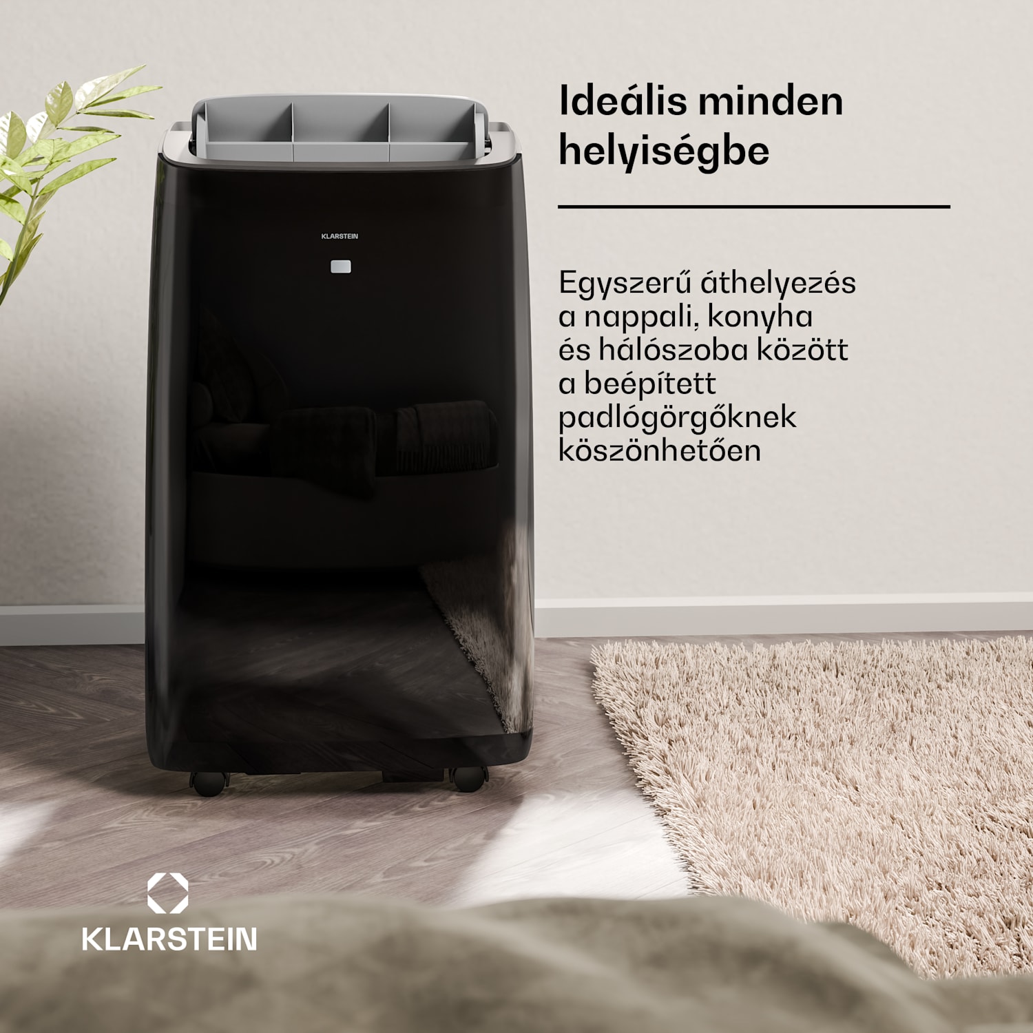 Grandbreeze mobil légkondicionáló | 16000 BTU | 40 cm | 82 m² | A energiahatékonysági osztály 16.000 BTU | Igen | Fekete