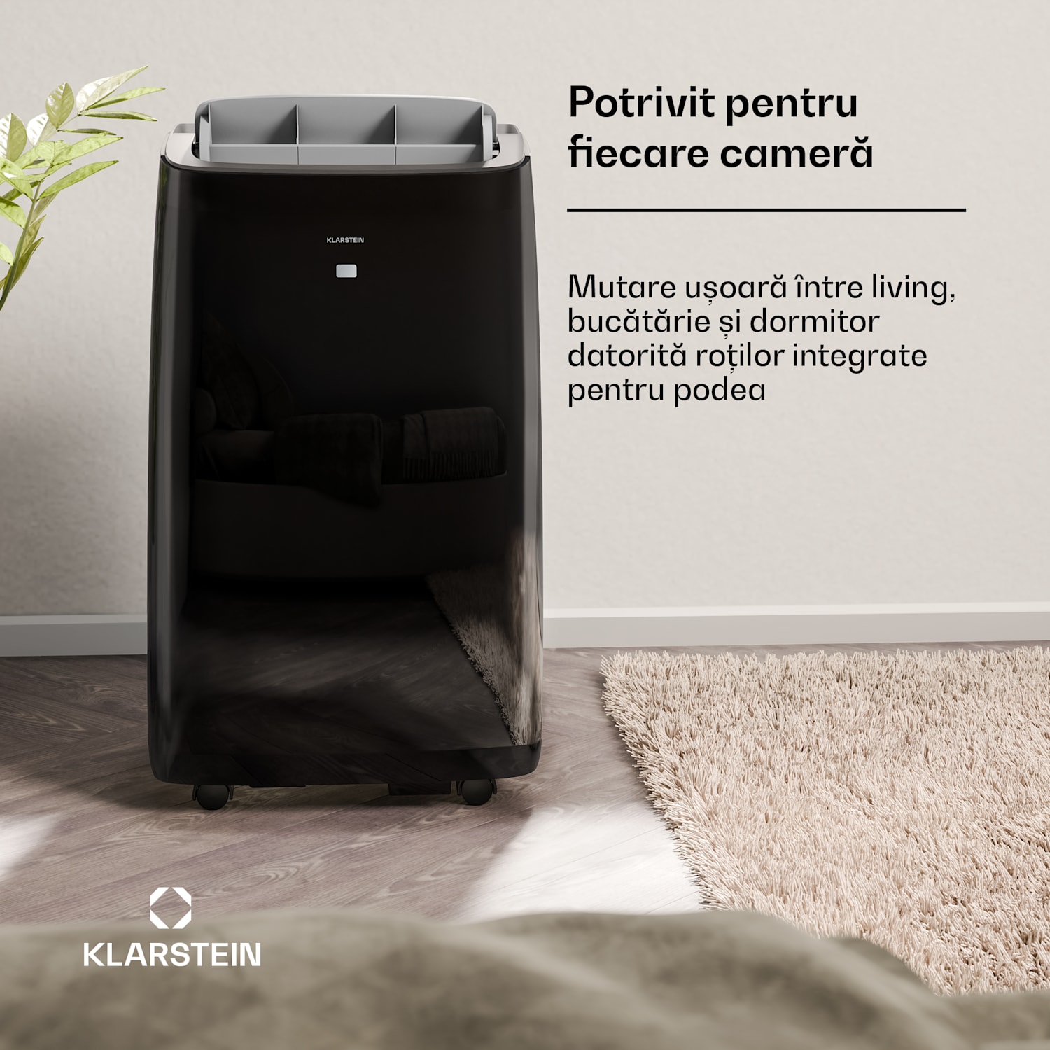 Grandbreeze aparat de aer condiționat mobil | 16.000 BTU | 40 cm | 82 m² | Clasa energetică A 16.000 BTU | Da | Negru