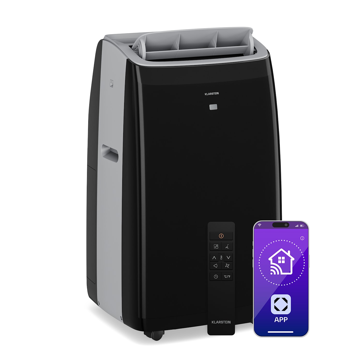 Grandbreeze aire acondicionado portátil | 16.000 BTU | 40 cm | 82 m² | Clase de eficiencia energética A 16.000 BTU | Sí | Negro