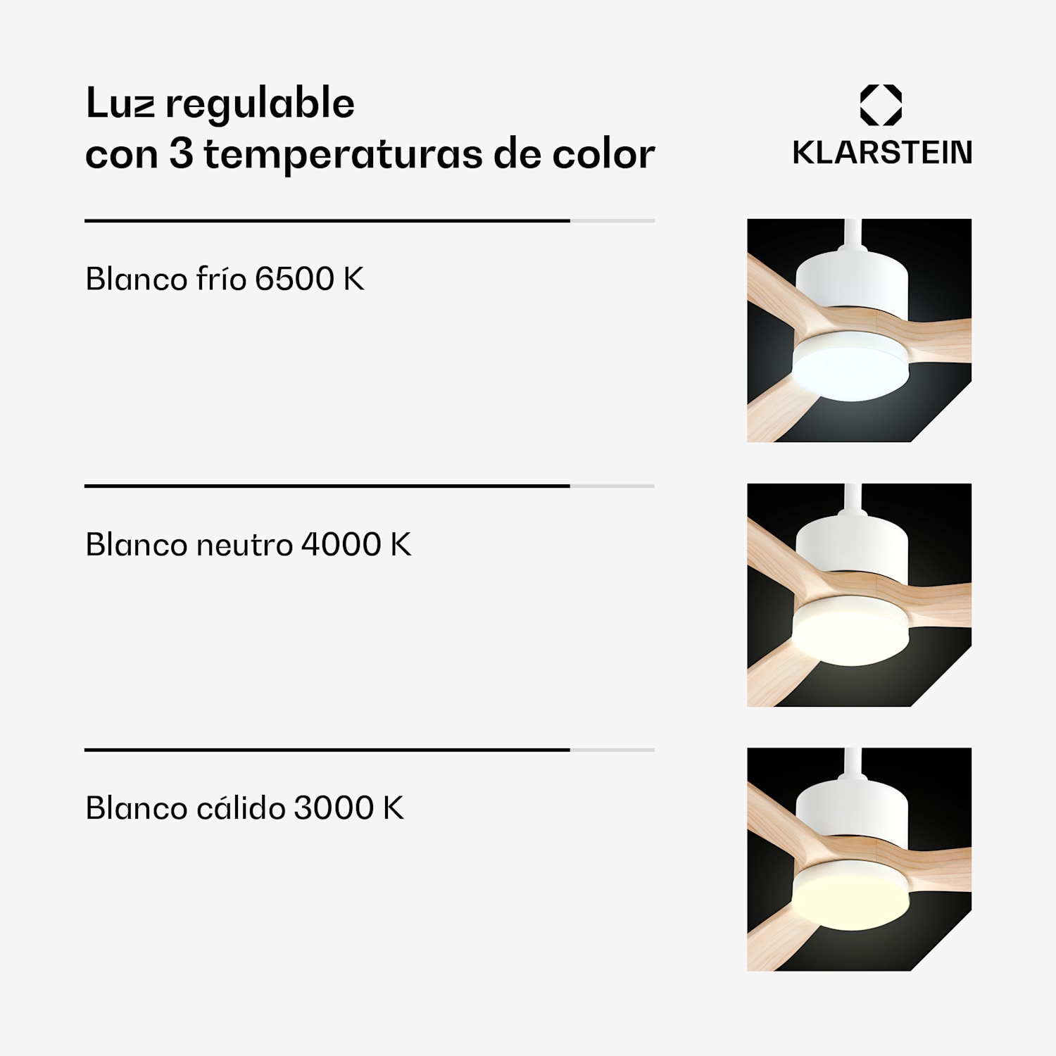 SkyBreeze ventilador de techo inteligente con luz | 132 cm | 27 W | Silencioso | LED | Madera 132 cm (habitaciones de 13 a 25 m²) | WIFI + Control remoto | Arce