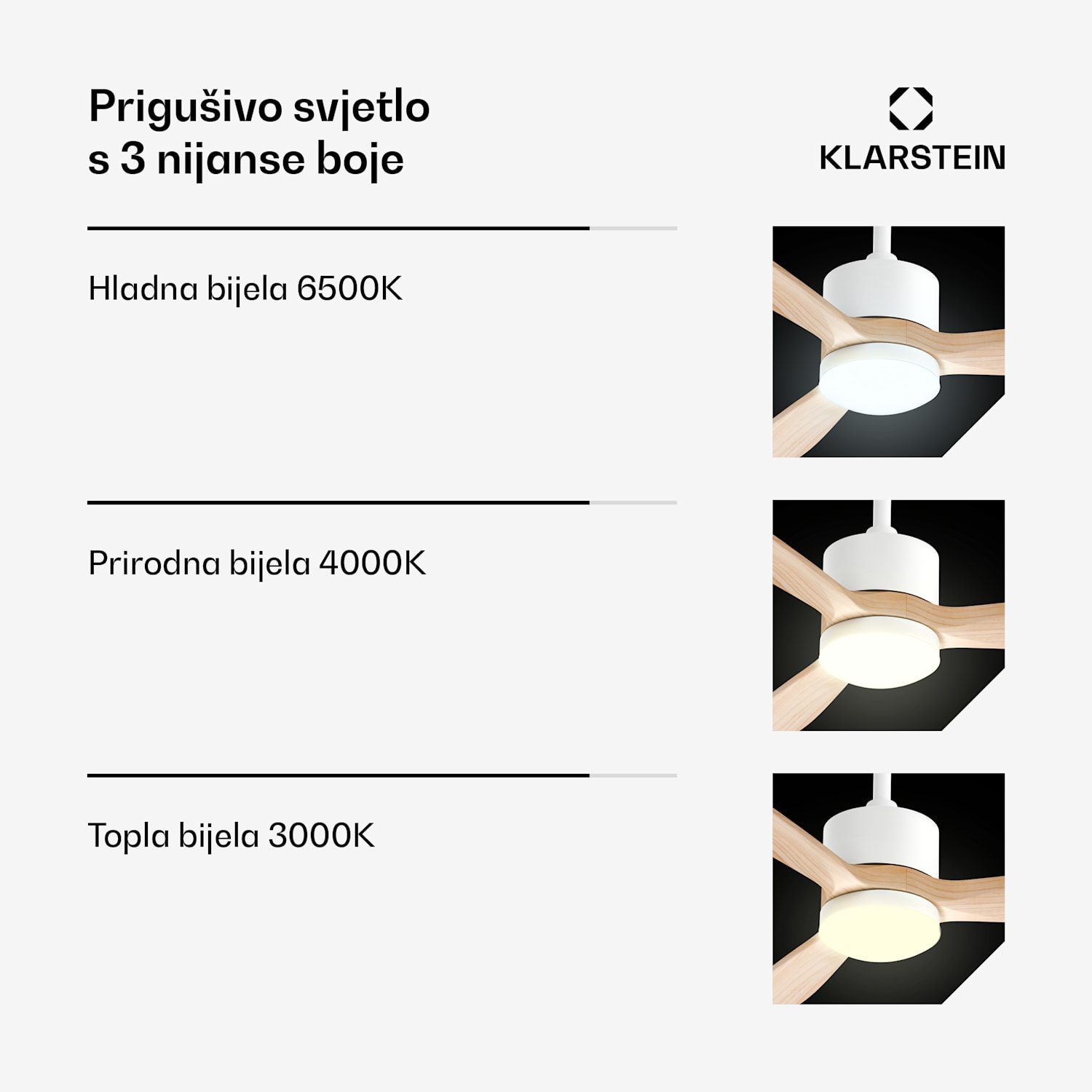 SkyBreeze pametni stropni ventilator s LED svjetlom | 132 cm | 27 W | Tih | Drvo 132 cm (sobe 13–25 m²) | WIFI + daljinski upravljač | Javor