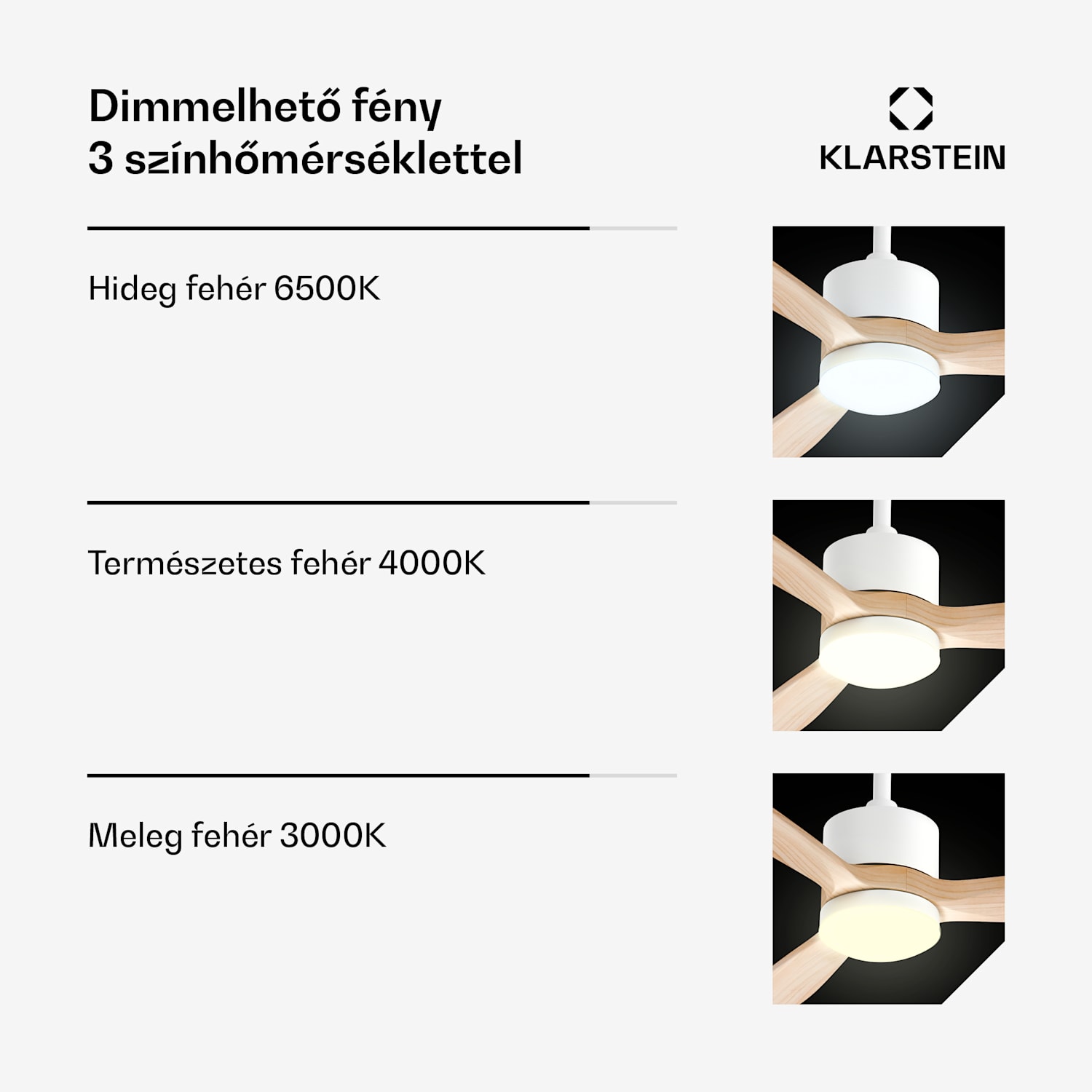 SkyBreeze intelligens mennyezeti ventilátor világítással | 132 cm | 27 W | Csendes | LED | Fa 132 cm (13-25 m²-es szobák) | WIFI + távirányító | Juhar