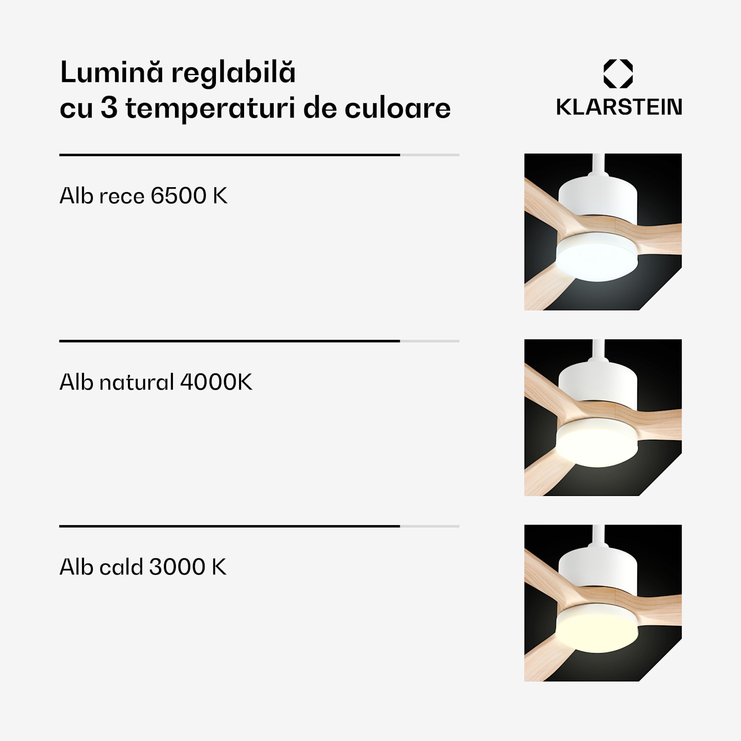 Ventilator de tavan inteligent SkyBreeze cu lumină | 132 cm | 27 W | Silențios | LED | Lemn 132 cm (camere 13–25 m²) | WIFI + telecomandă | Arțar