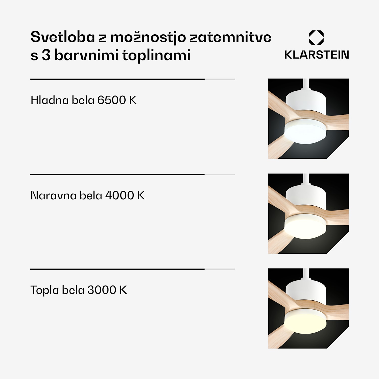 SkyBreeze pametni stropni ventilator z lučjo | 132 cm | 27 W | Tihi | LED | les 132 cm (sobe 13–25 m²) | WIFI + daljinski upravljalnik | Javorjeva