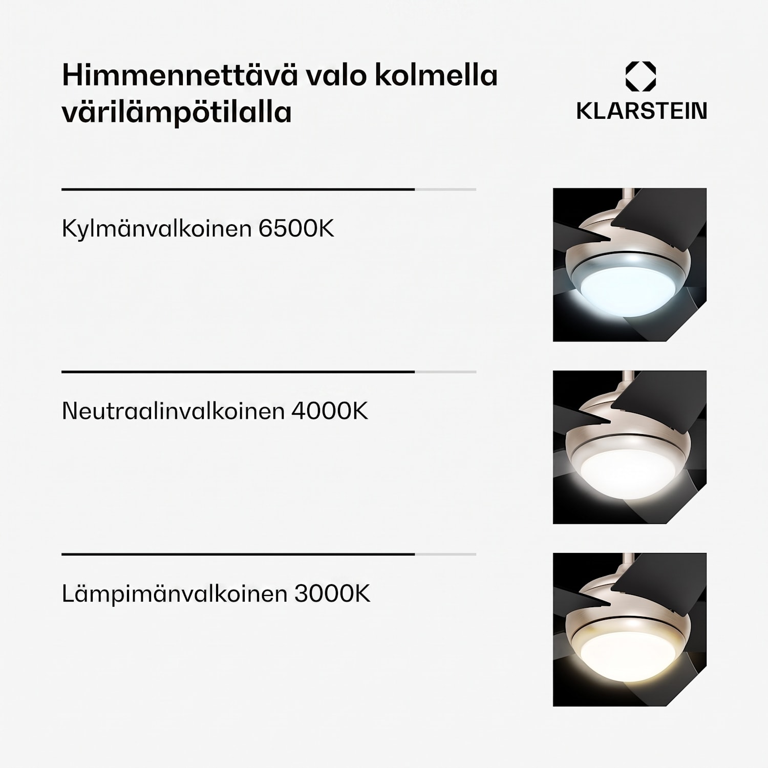 Bolero kattotuuletin valolla | 132 cm | 35 W | Hiljainen toiminta | Puu 132 cm (huoneet 13-25 m²) | Kaukosäädin | Musta