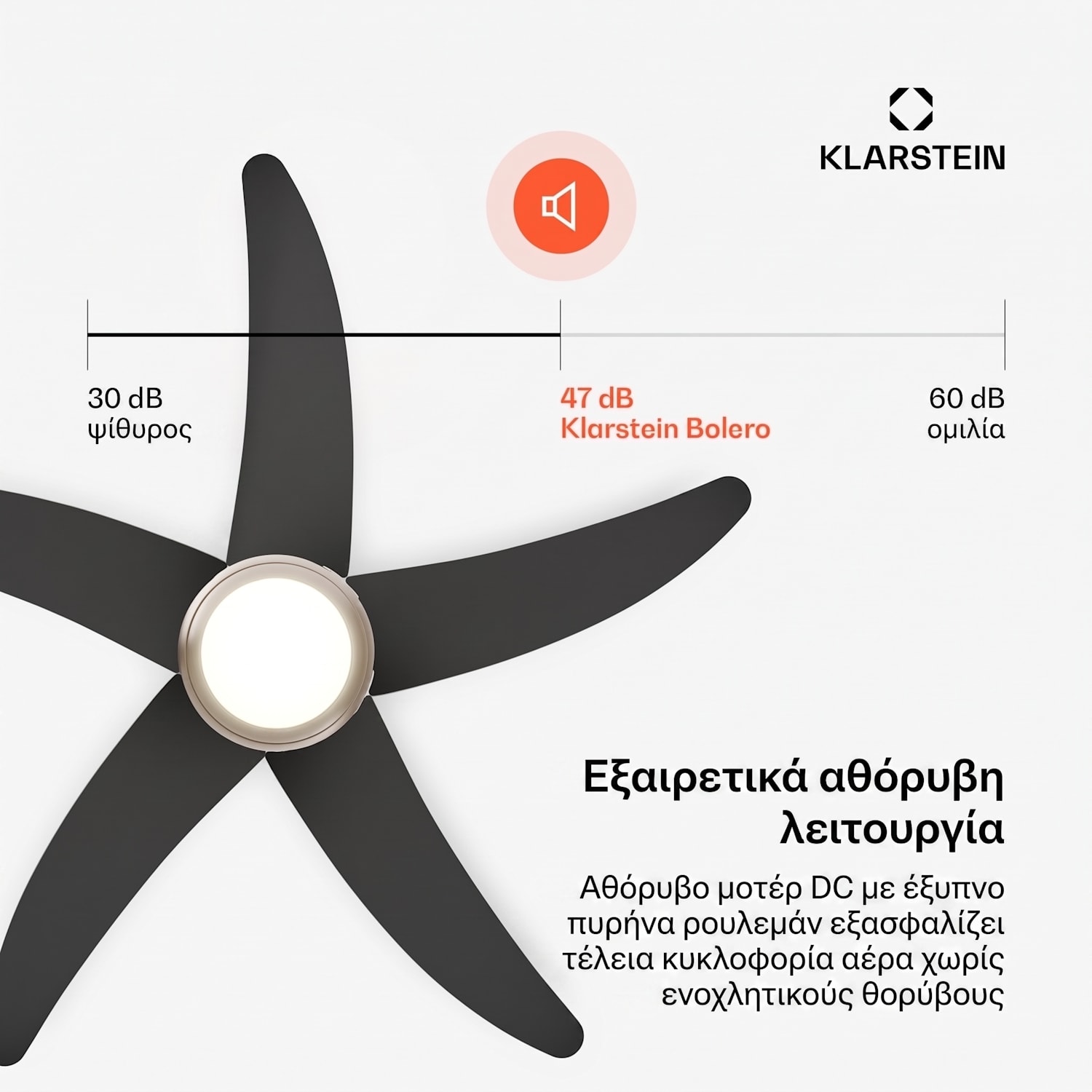 Bolero ανεμιστήρας οροφής με φως | 132 cm | 35 W | αθόρυβη λειτουργία | ξύλο 132 cm (δωμάτια 13–25 m²) | Τηλεχειριστήριο | Μαύρο