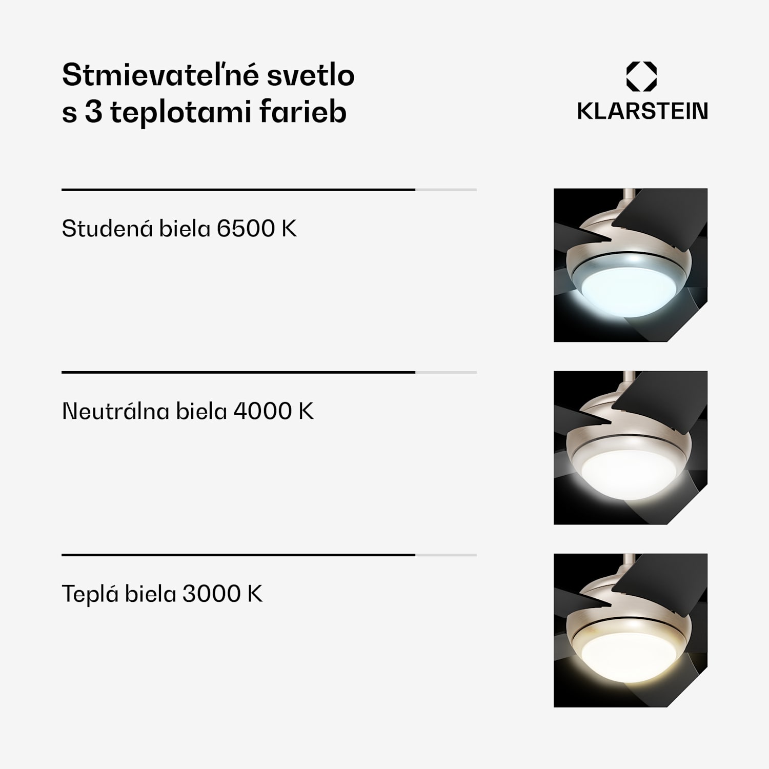 Bolero stropný ventilátor so svetlom | 132 cm | 35 W | Tichá prevádzka | Drevo 132 cm (izby 13–25 m²) | Diaľkové ovládanie | Čierna