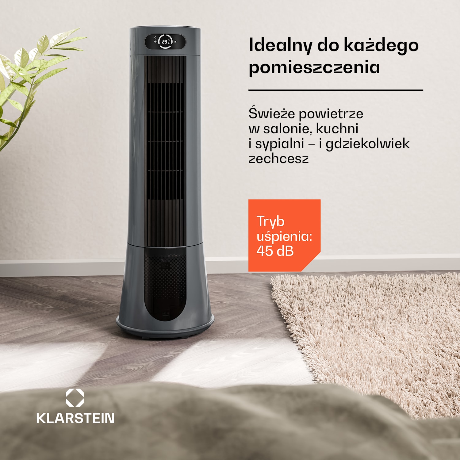 Frost klimator przenośny | 200 m³/h | 7 l | 20 m² | 2 wkłady chłodzące | 4 tryby | 45 W 200 m³/h | Antracyt