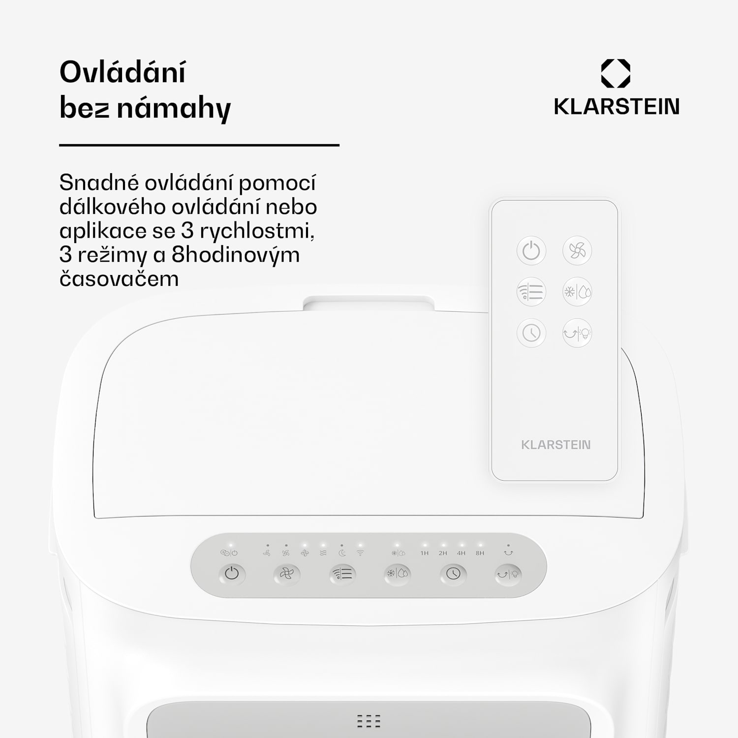 Breezcube inteligentní ochlazovač vzduchu s vodním chlazením | 340 m³/h | 10 l | 30 m² | 3 režimy | 50 W Bílá