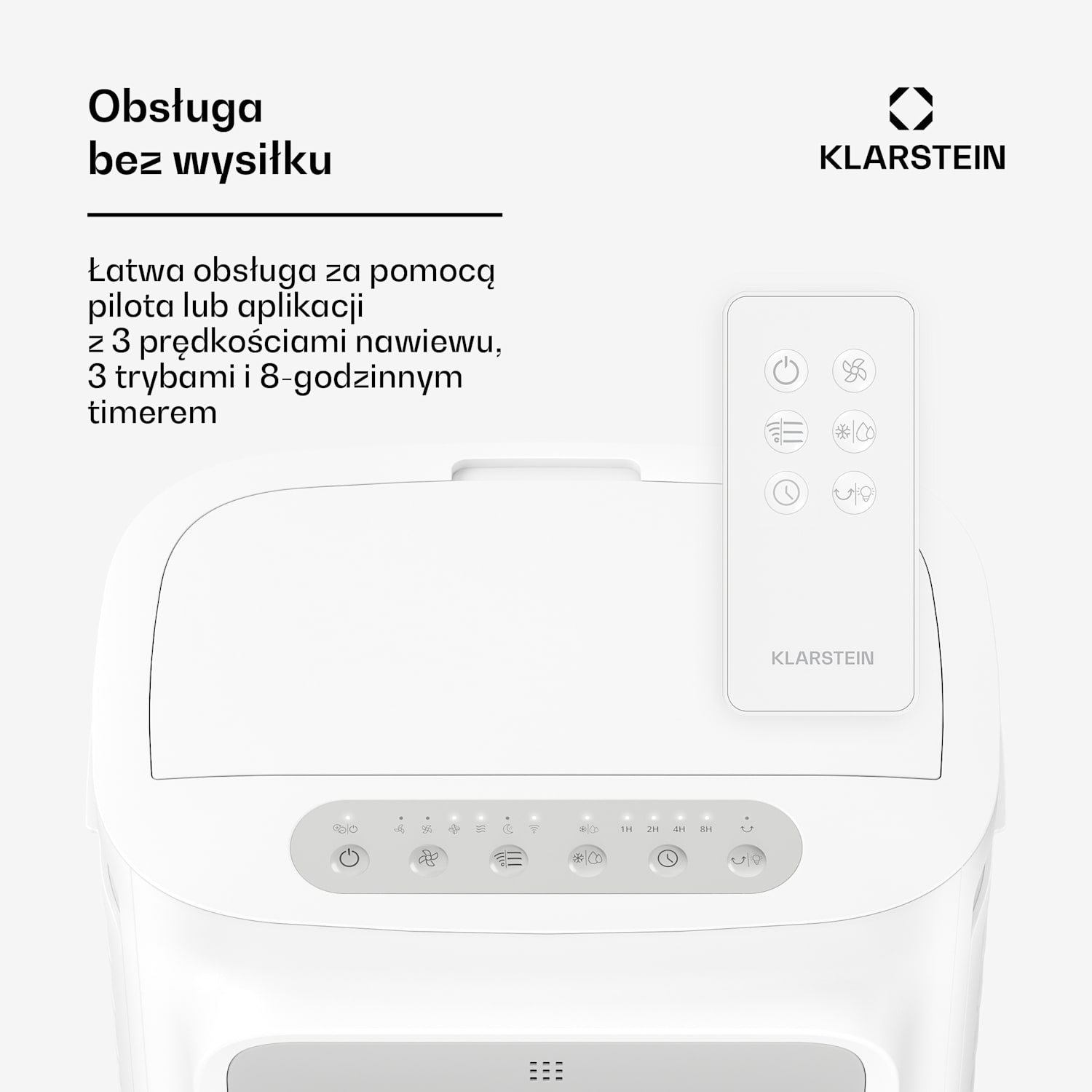 Breezcube Smart klimator przenośny | 340 m³/h | 10 l | 30 m² | 3 tryby | 50 W Biały