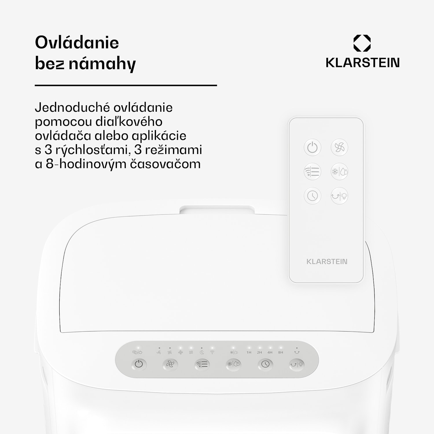 Breezcube inteligentný ochladzovač vzduchu s vodným chladením | 340 m³/h | 10 l | 30 m² | 3 režimy | 50 W Biela