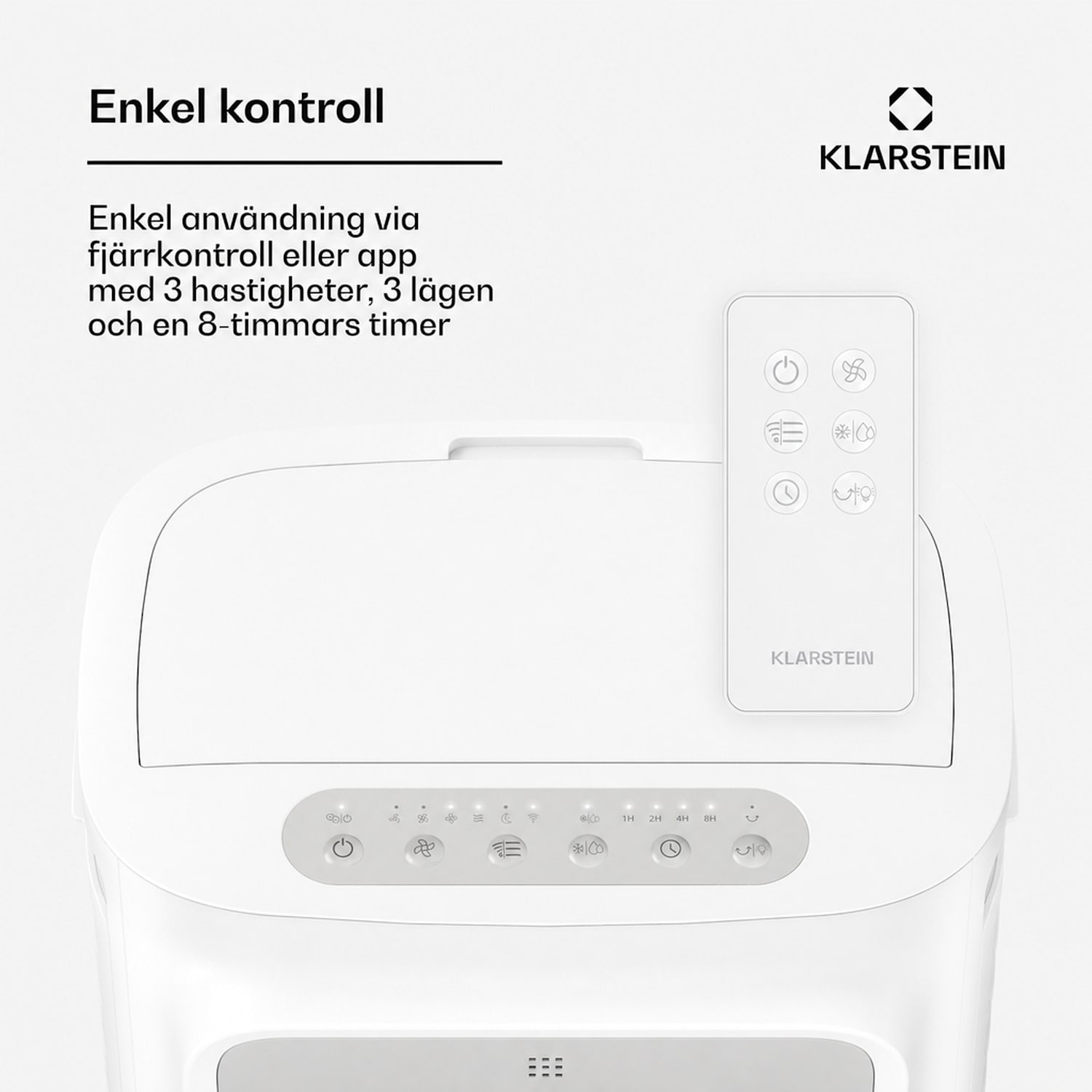 Breezcube smart luftkylare med vattenkylning | 340 m³/h | 10 l | 30 m² | 3 lägen | 50 W Vit