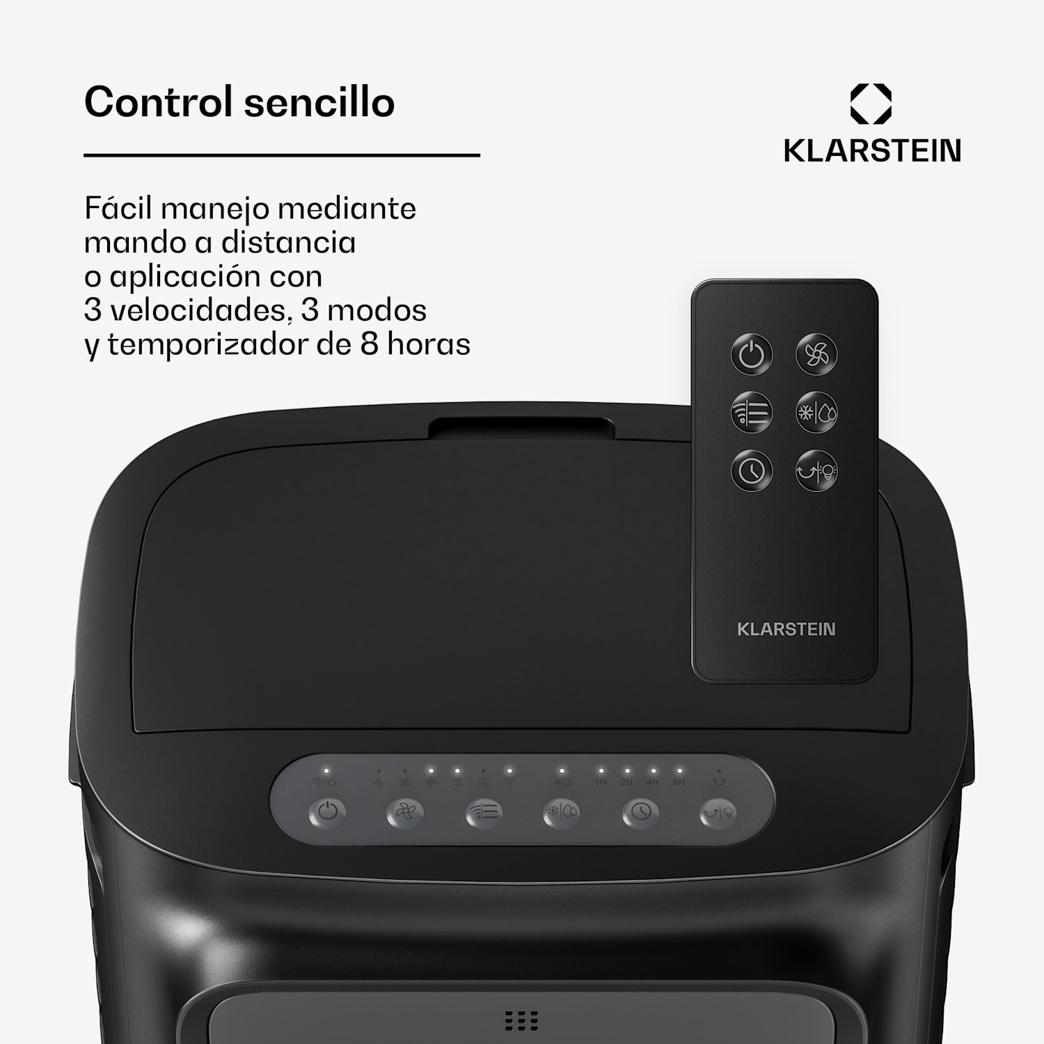 Breezcube Smart enfriador de aire con refrigeración por agua | 340 m³/h | 10 L | 30 m² | 3 modos | 50 W Negro