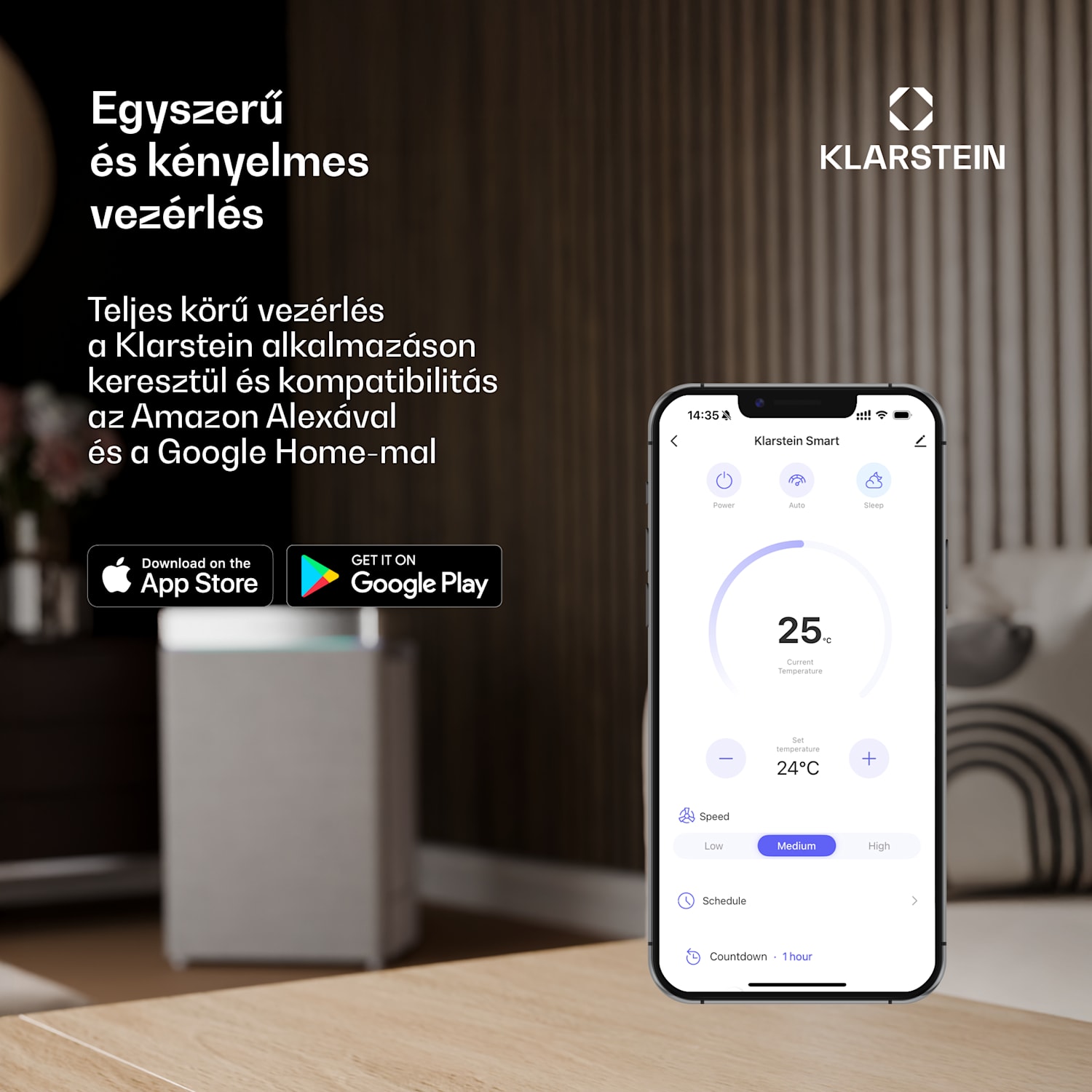 Breezcube intelligens léghűtő vízhűtéssel | 340 m³/h | 10 l | 30 m² | 3 üzemmód | 50 W Fekete