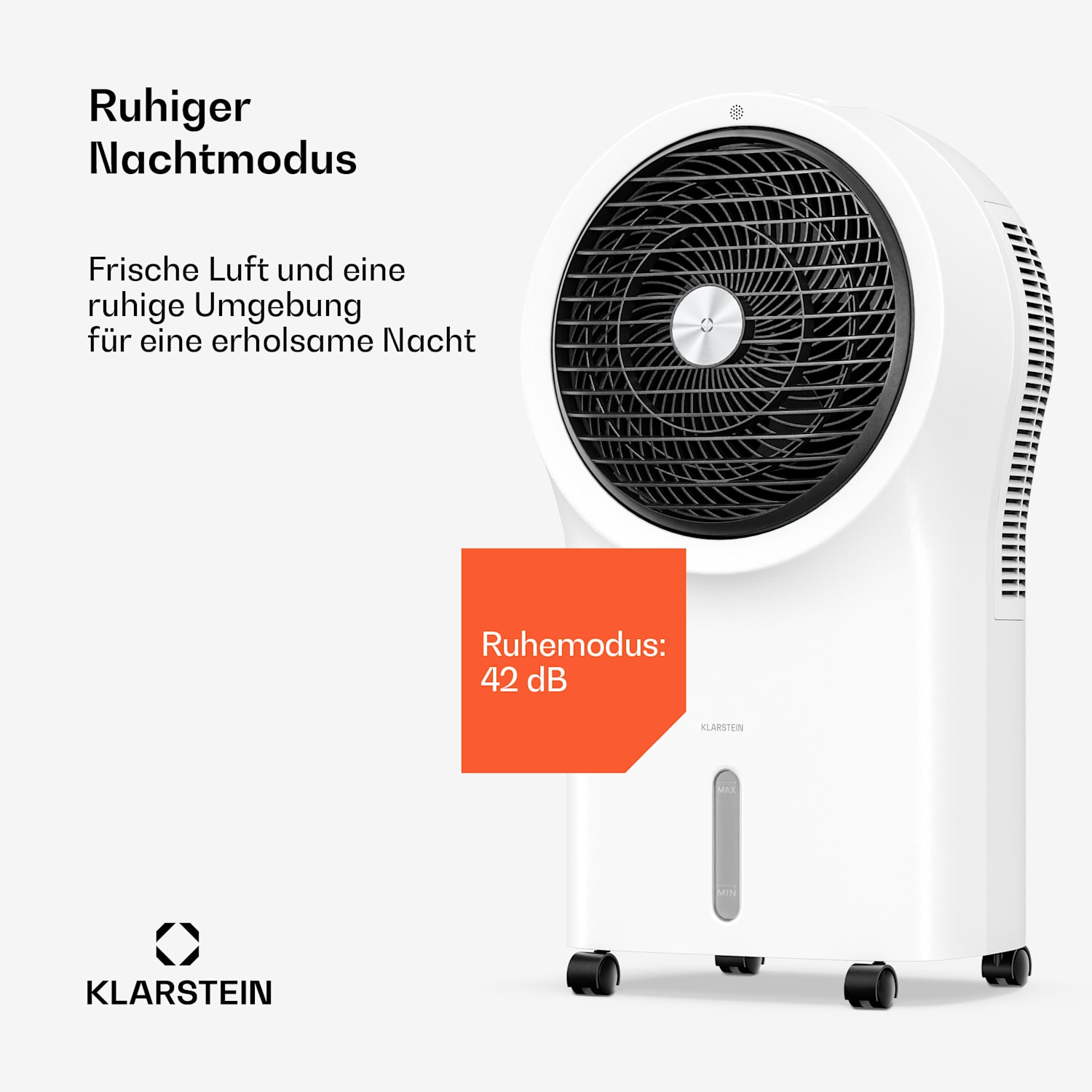 Whirlwind Luftkühler | 320 m³/h | 6 l | 30 m² | 2 Kühlpacks | 3 Modi | 60 W 320 m³/h | Weiß