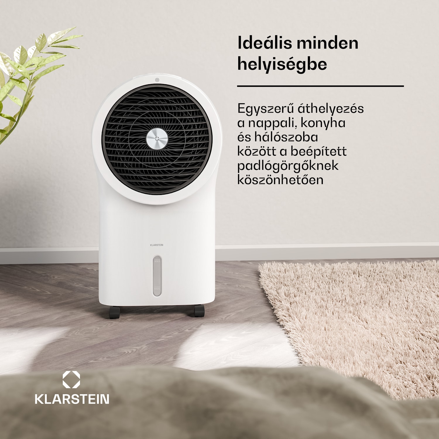 Whirlwind léghűtő | 320 m³/h | 6 l | 30 m² | 2 hűtőbetét | 3 üzemmód | 60 W 320 m³/h | Fehér