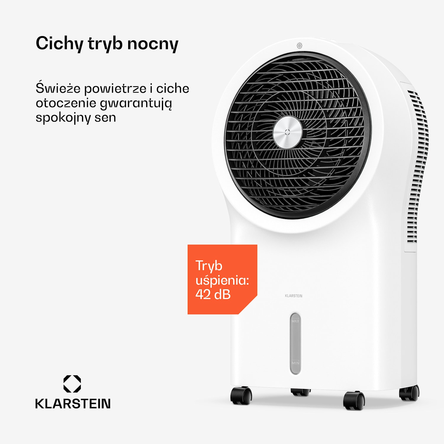 Schładzacz powietrza Whirlwind | 320 m³/h | 6 l | 30 m² | 2 wkłady chłodzące | 3 tryby | 60 W 320 m³/h | Biały