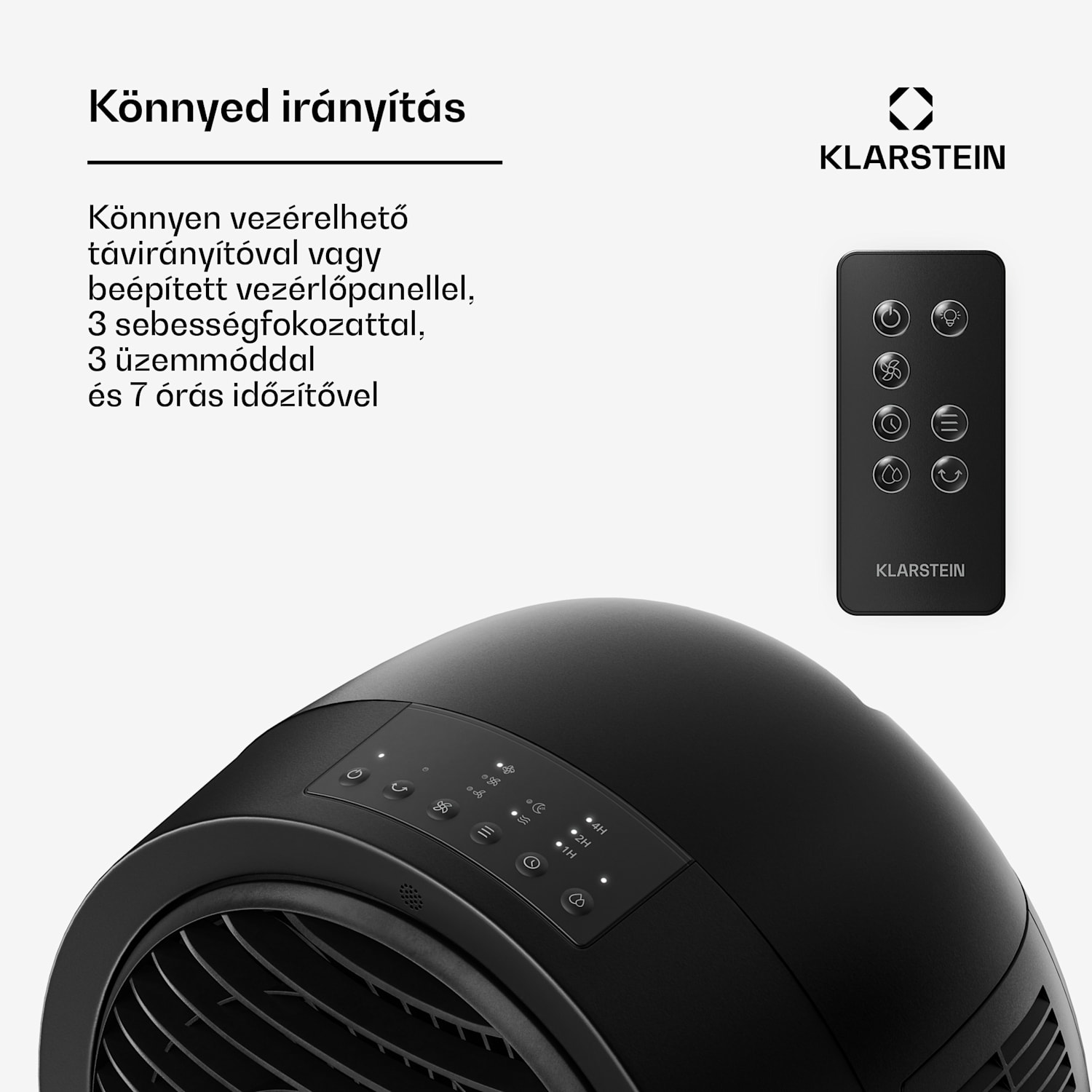 Whirlwind léghűtő | 320 m³/h | 6 l | 30 m² | 2 hűtőbetét | 3 üzemmód | 60 W 320 m³/h | Fekete