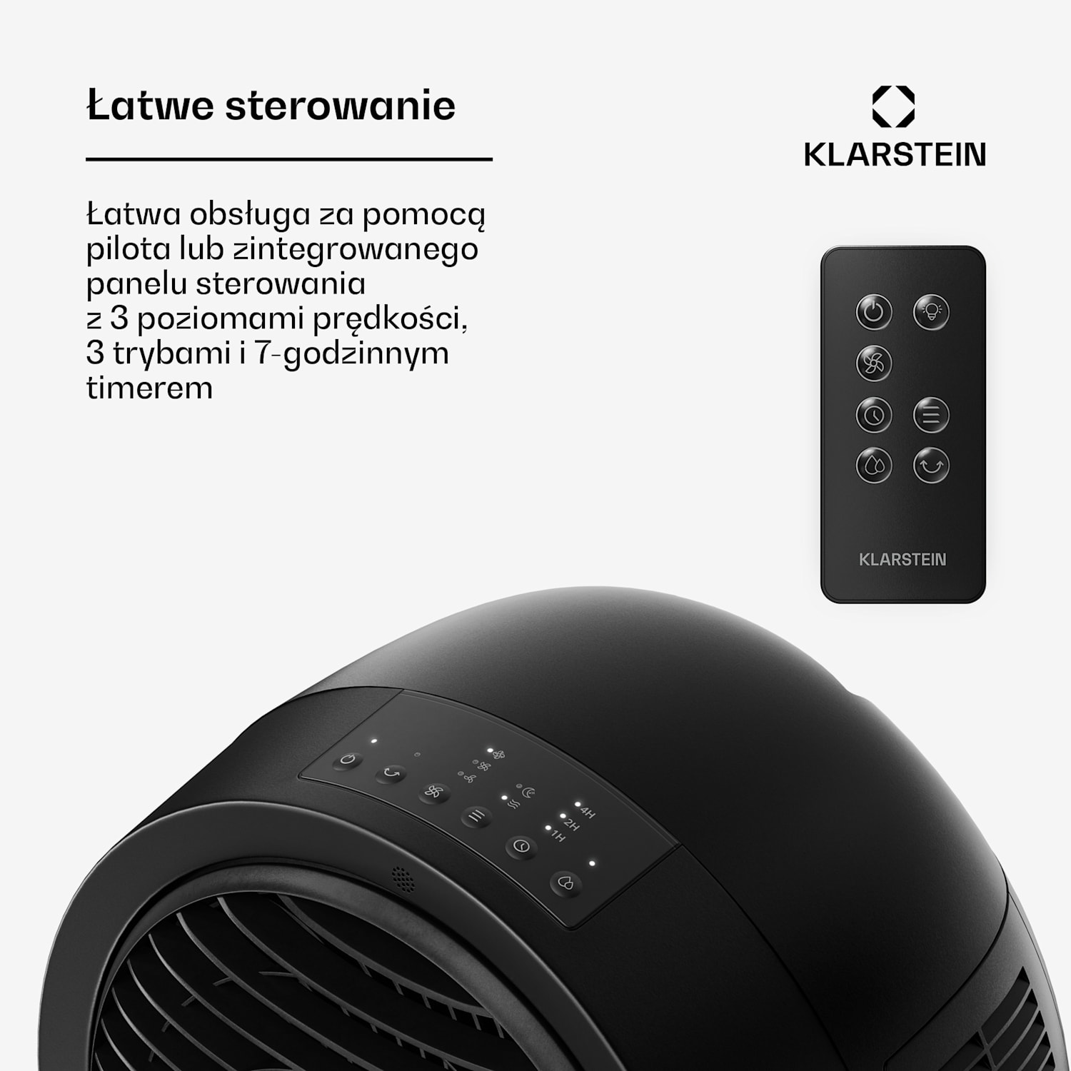 Schładzacz powietrza Whirlwind | 320 m³/h | 6 l | 30 m² | 2 wkłady chłodzące | 3 tryby | 60 W 320 m³/h | Czarny