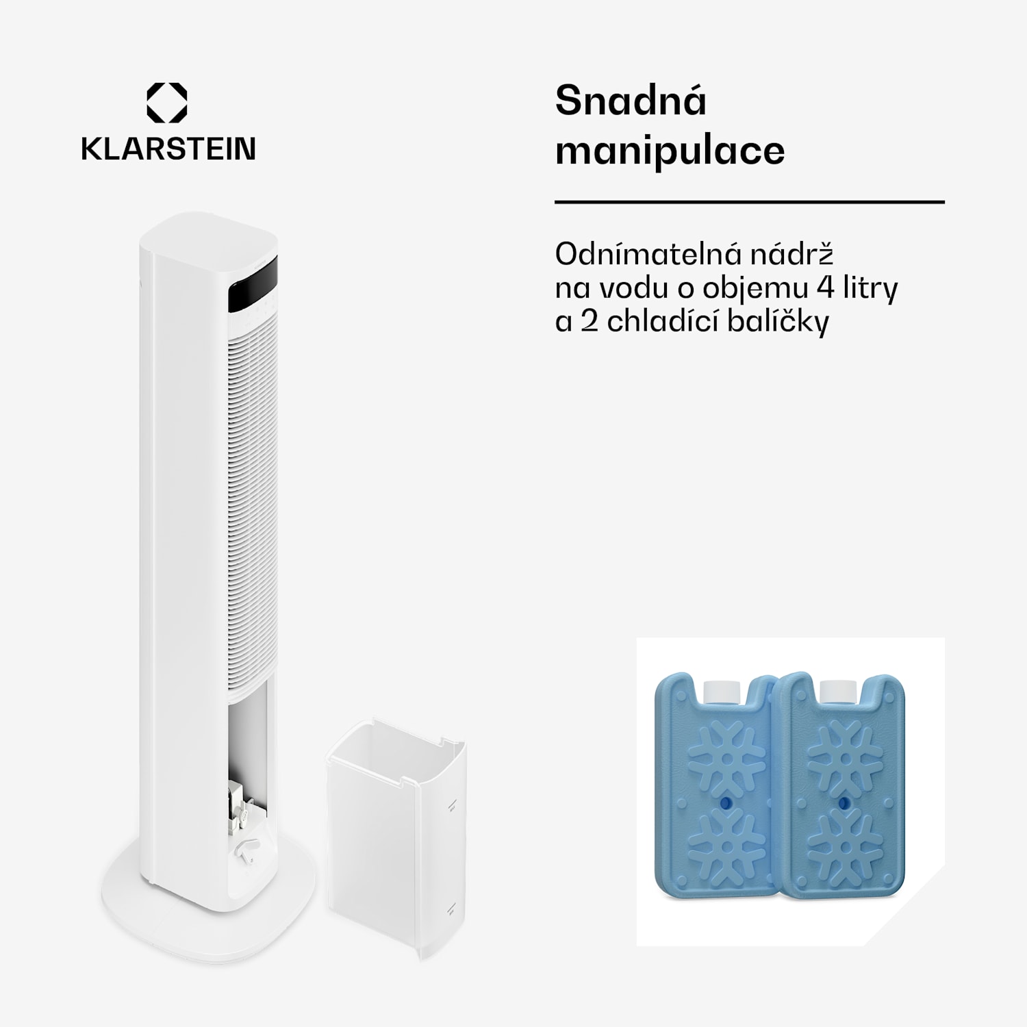 Mistral inteligentní ochlazovač vzduchu s vodním chlazením | 365 m³/h | 4 l | 35 m² | 3 režimy | 36 W Ano | Bílá