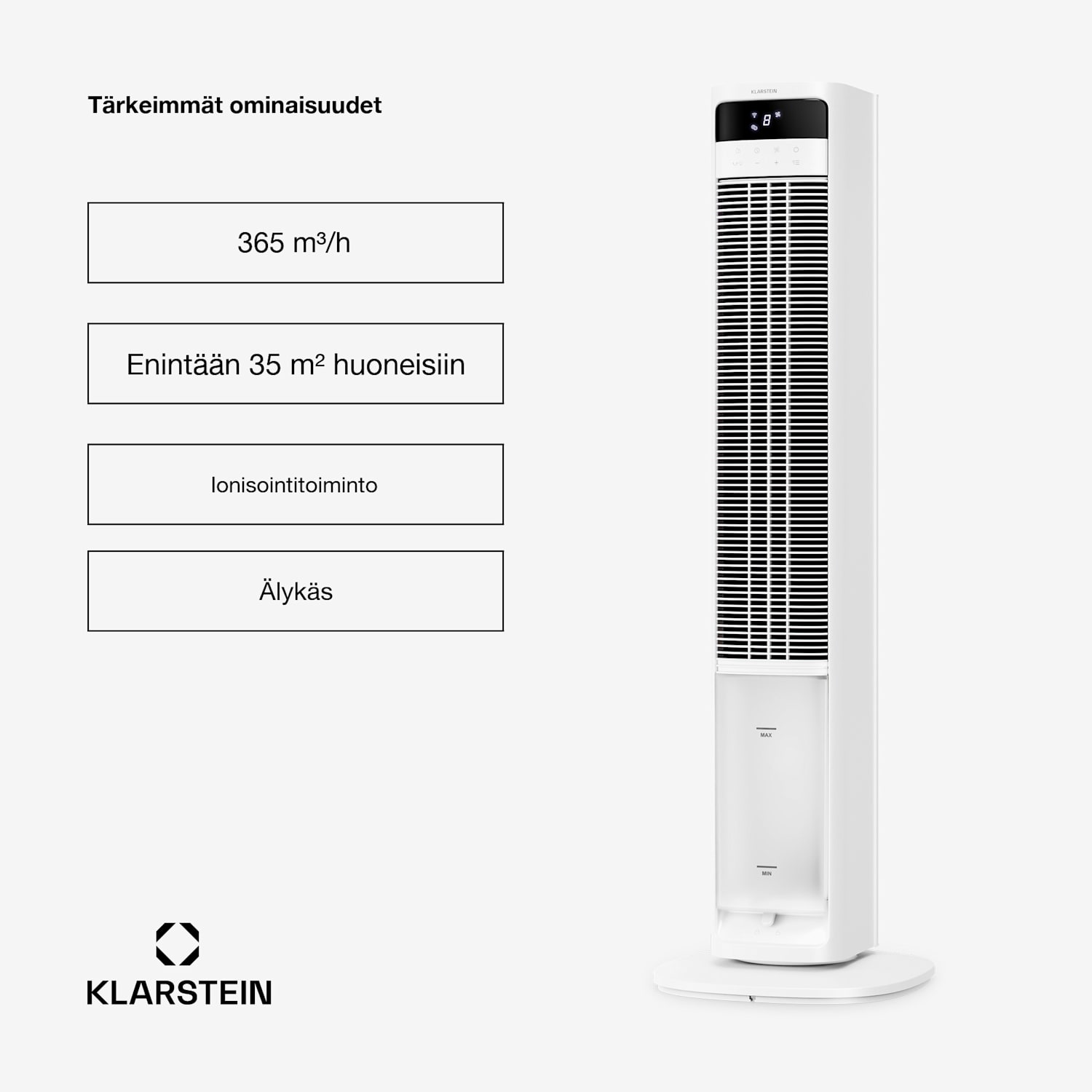 Mistral älykäs ilmajääkaappi vesijäähdytyksellä | 365 m³/h | 4 l | 35 m² | 3 tilaa | 36 W Kyllä | Valkoinen