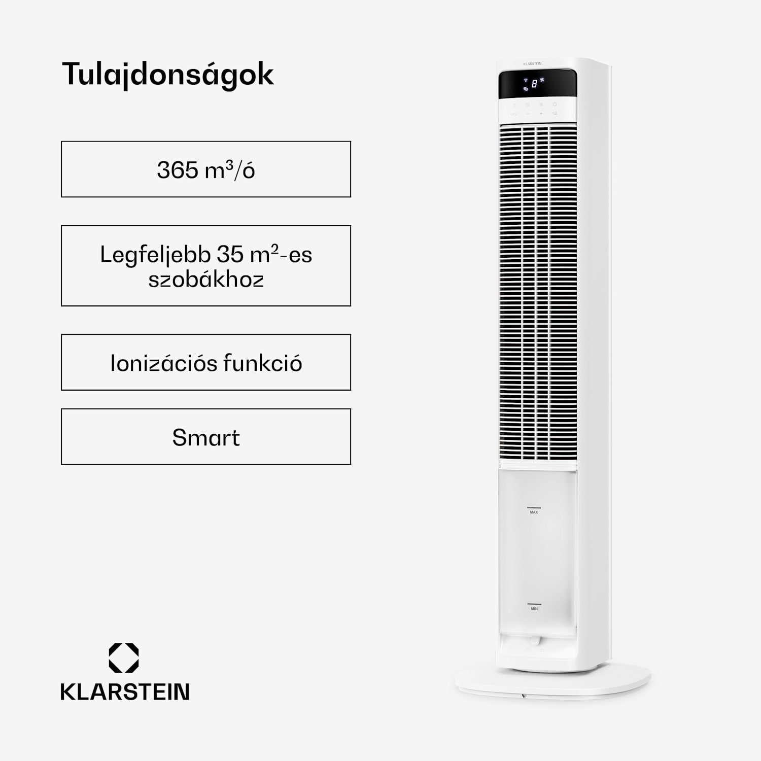 Mistral intelligens léghűtő vízhűtéssel | 365 m³/h | 4 l | 35 m² | 3 üzemmód | 36 W Igen | Fehér