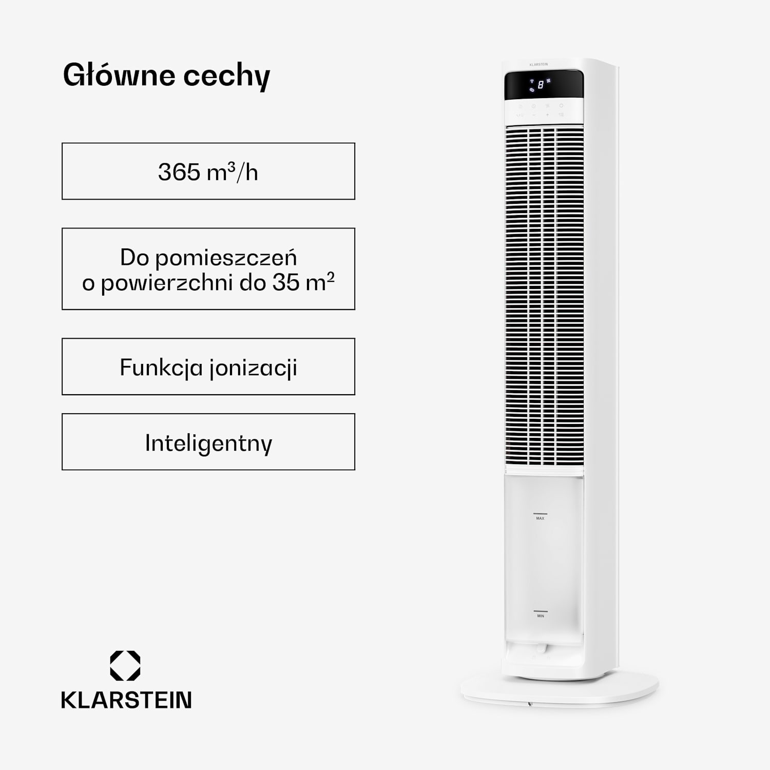 Mistral Smart klimator przenośny | 365 m³/h | 4 l | 35 m² | 3 tryby | 36 W Tak | Biały