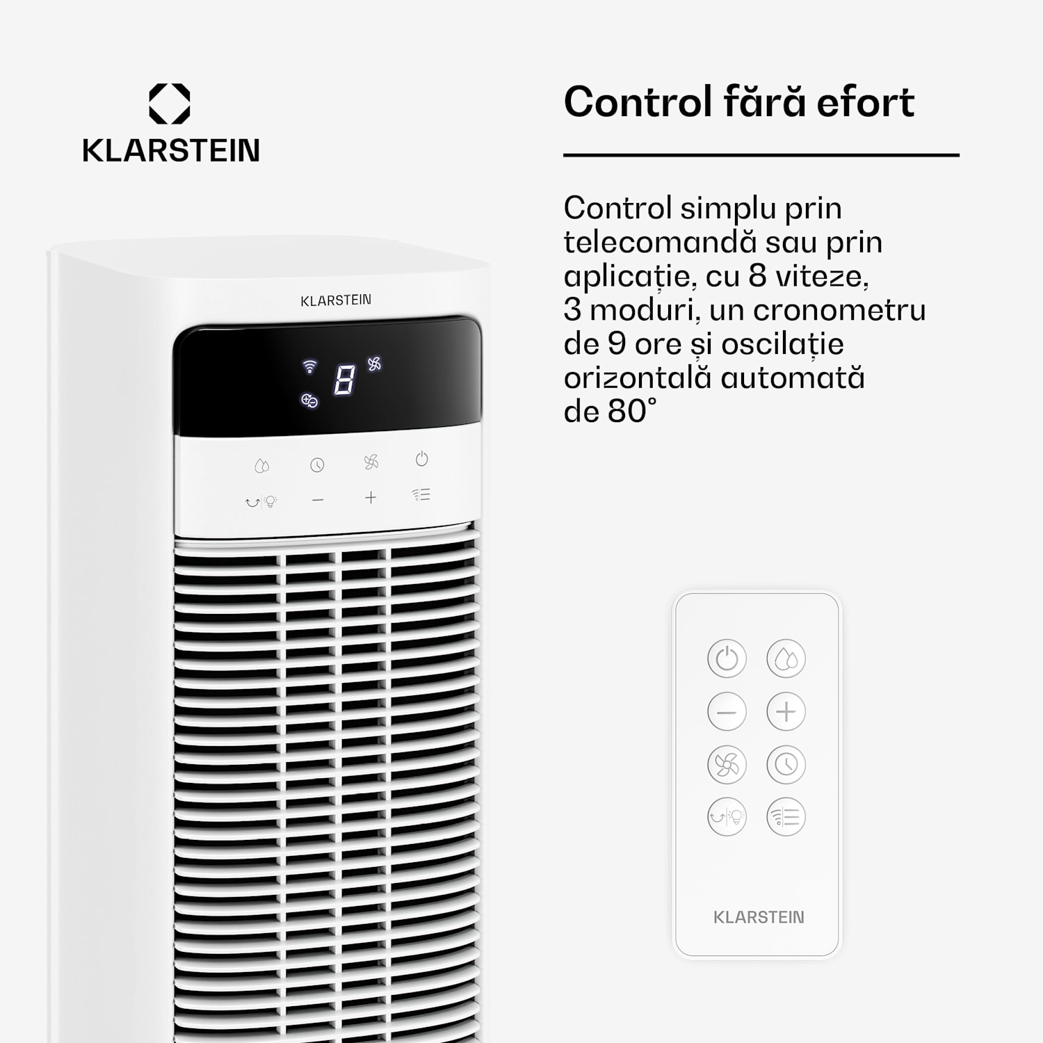 Răcitor de aer inteligent Mistral cu răcire prin apă | 365 m³/h | 4 L | 35 m² | 3 moduri | 36 W Da | Alb