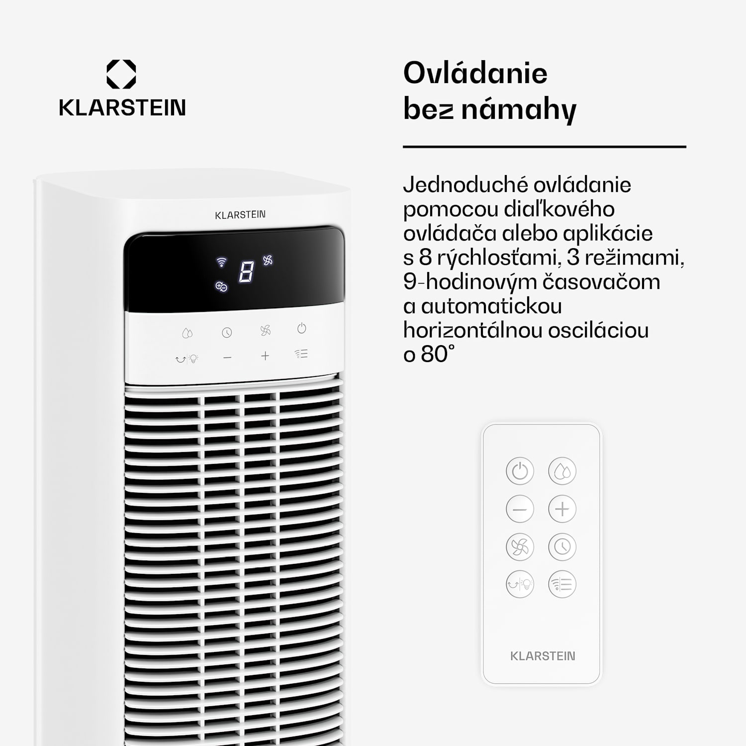 Mistral inteligentný ochladzovač vzduchu s vodným chladením | 365 m³/h | 4 l | 35 m² | 3 režimy | 36 W Áno | Biela