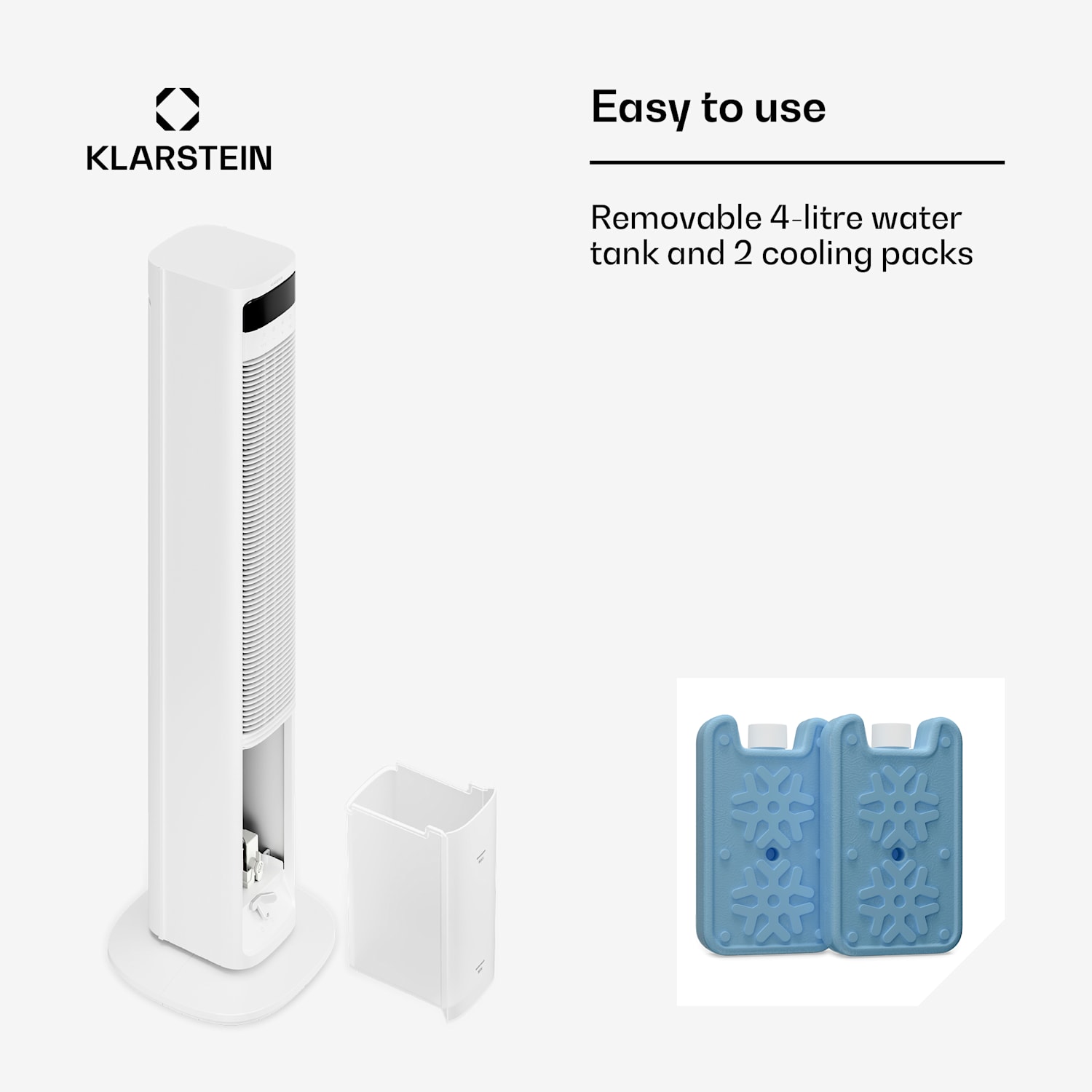 Mistral smart luchtkoeler met waterkoeling | 365 m³/uur | 4 l | 35 m² | 3 modi | 36 W Ja | Wit