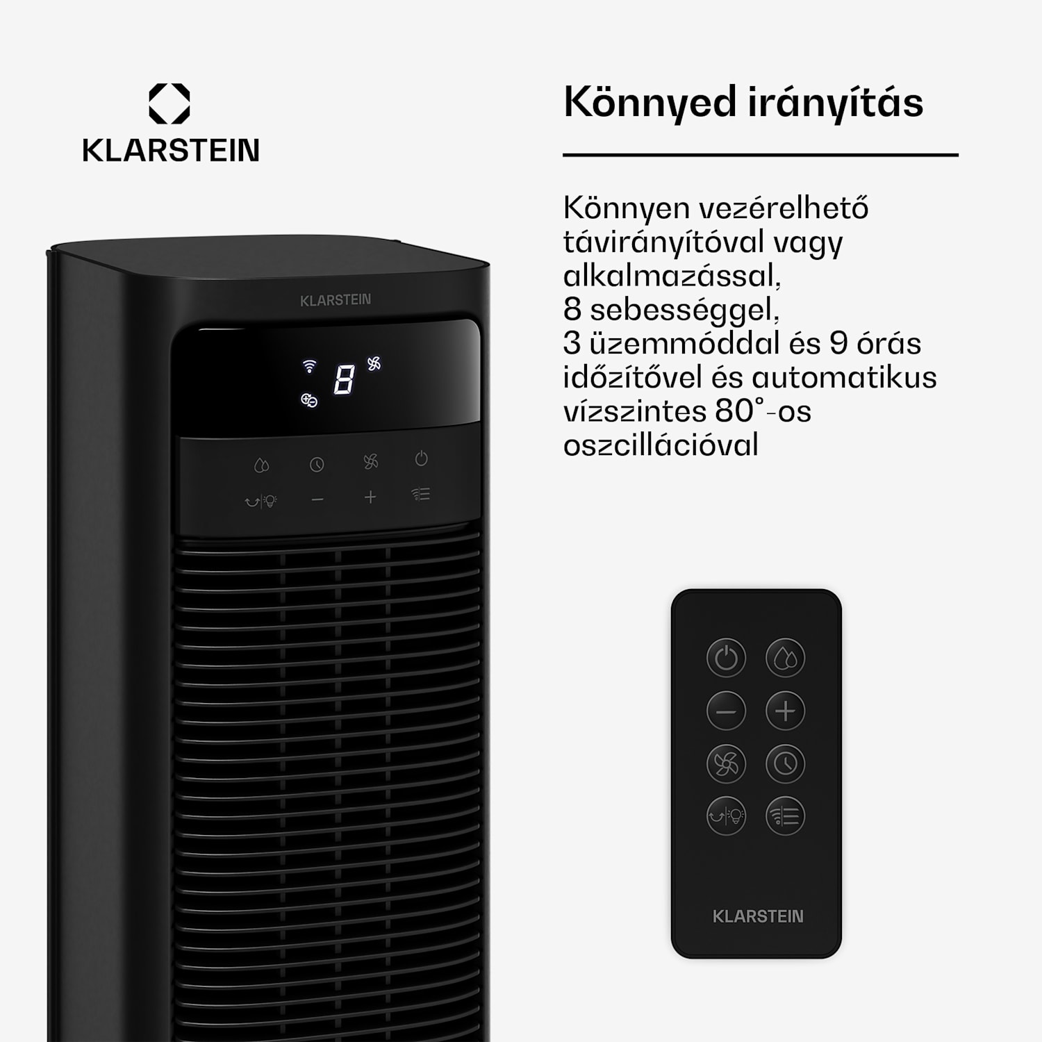 Mistral intelligens léghűtő vízhűtéssel | 365 m³/h | 4 l | 35 m² | 3 üzemmód | 36 W Igen | Fekete