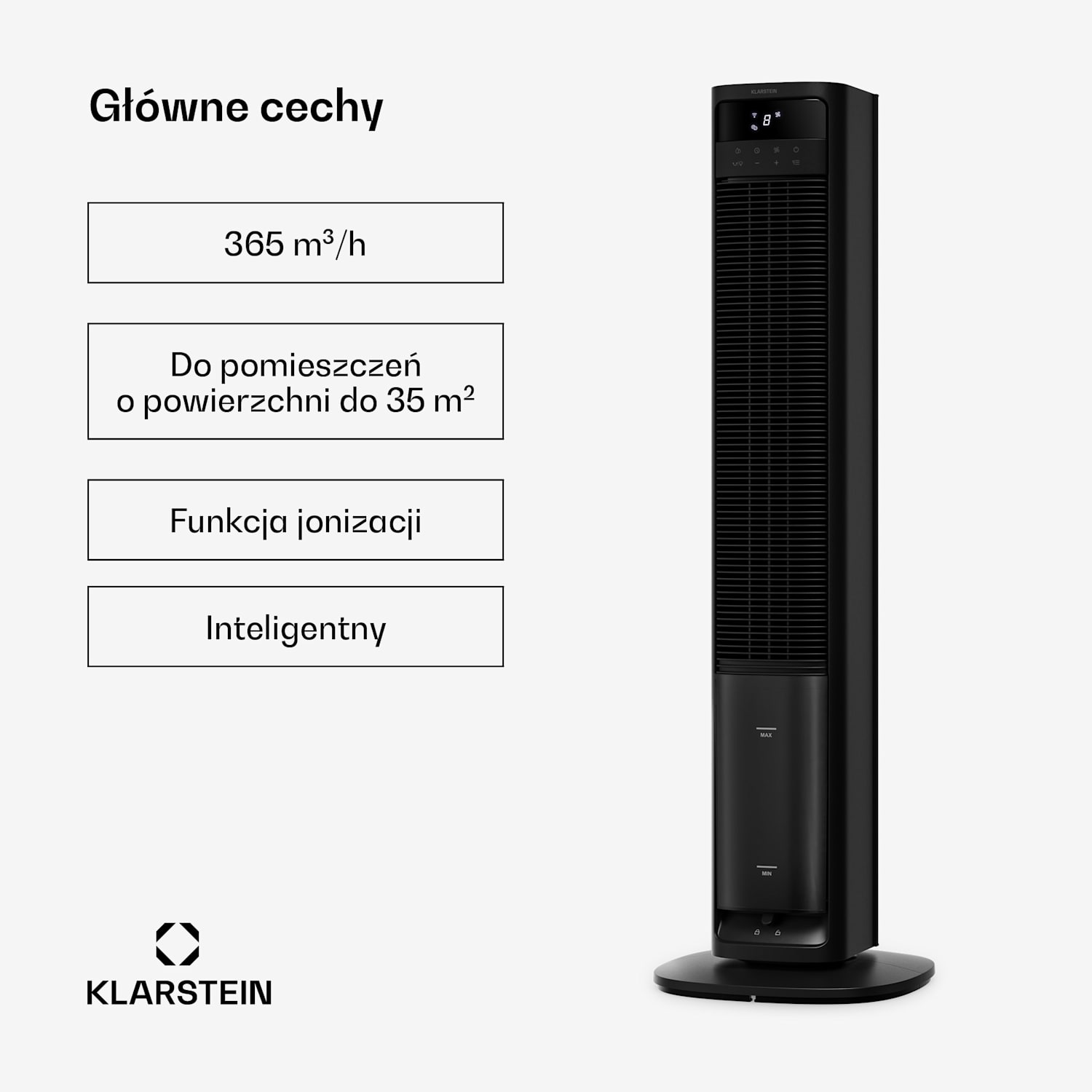 Mistral Smart klimator przenośny | 365 m³/h | 4 l | 35 m² | 3 tryby | 36 W Tak | Czarny