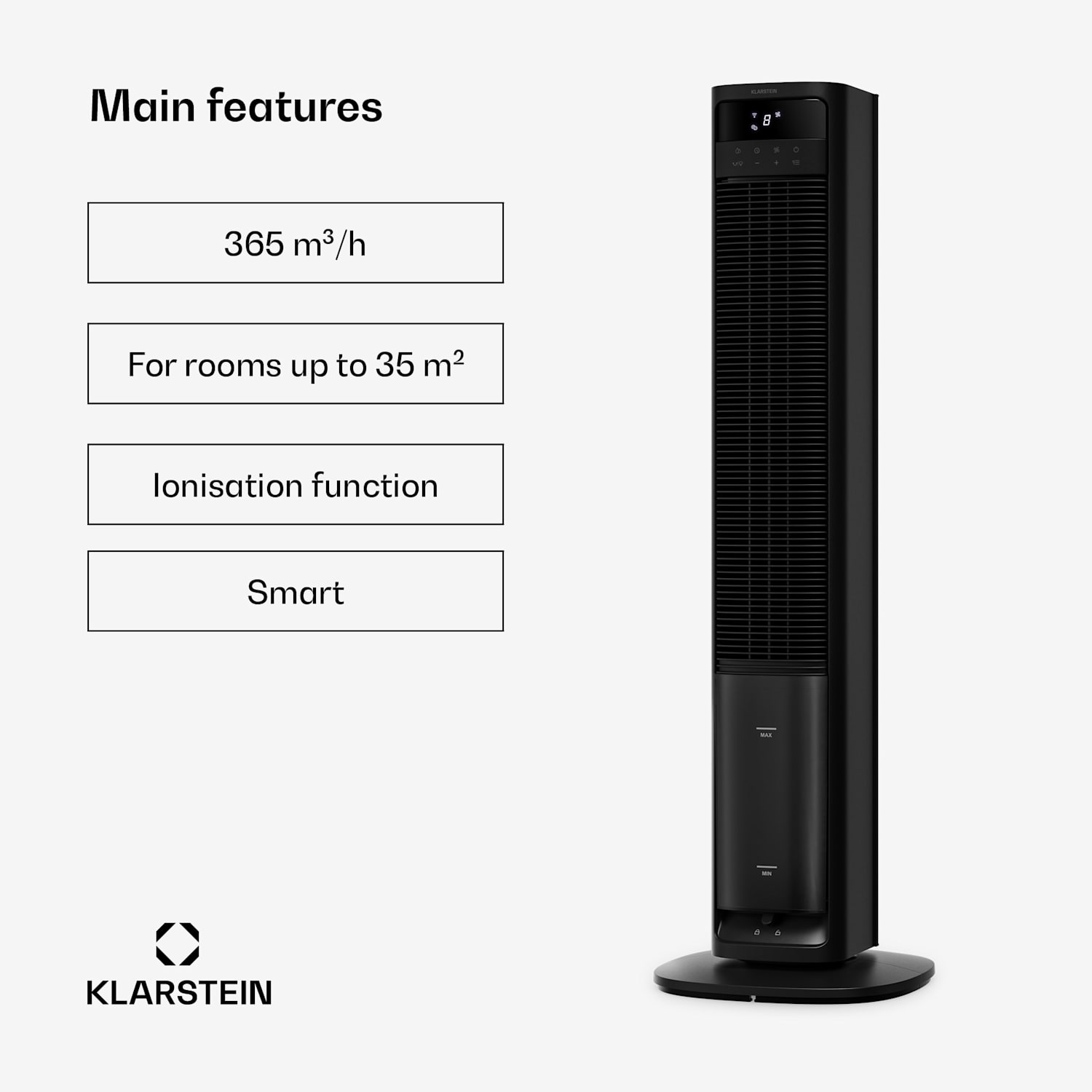 Mistral älykäs jäähdytyslaite vesijäähdytyksellä | 365 m³/h | 4 l | 35 m² | 3 käyttötilaa | 36 W Kyllä | Musta