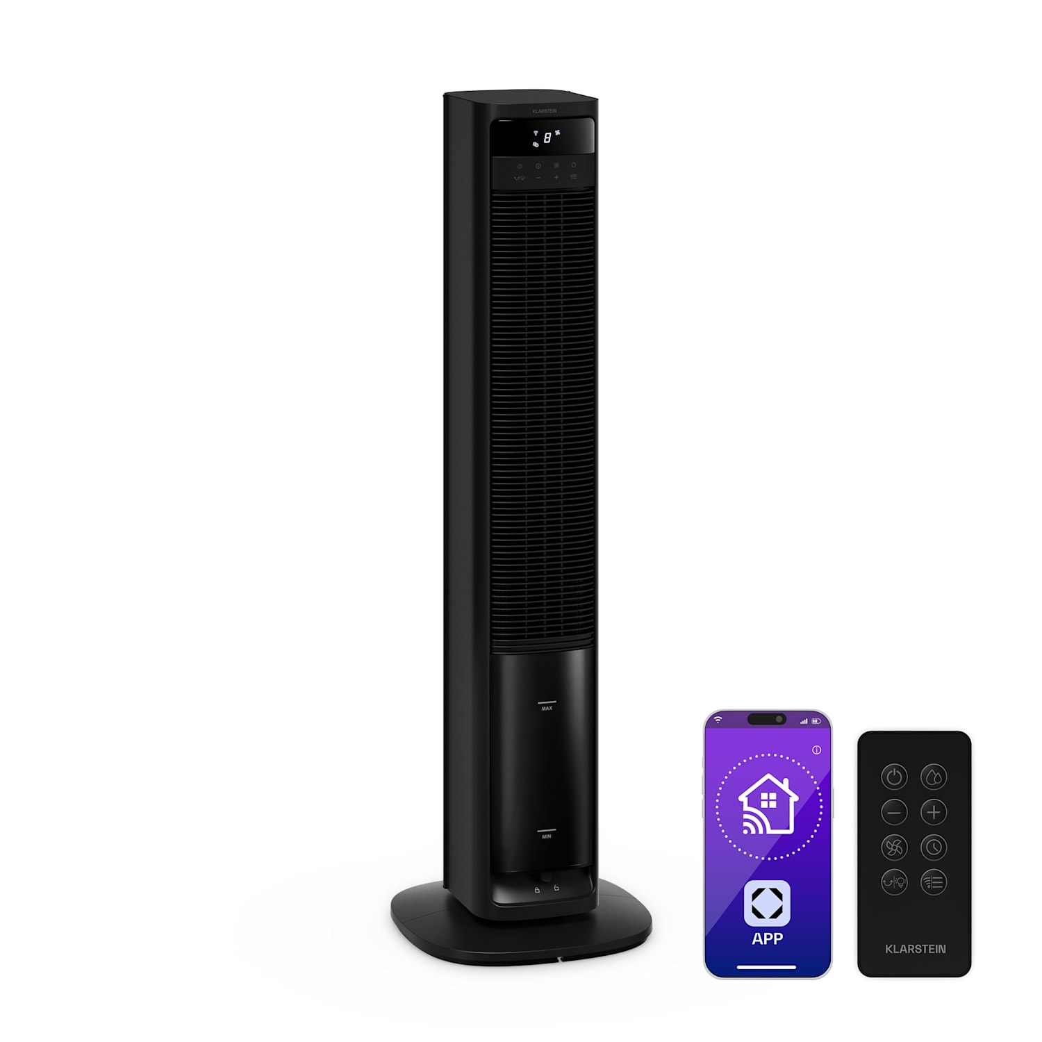 Mistral Smarter Luftkühler mit Wasserkühlung | 365 m³/h | 4 l | 35 m² | 3 Modi | 36 W Ja | Schwarz