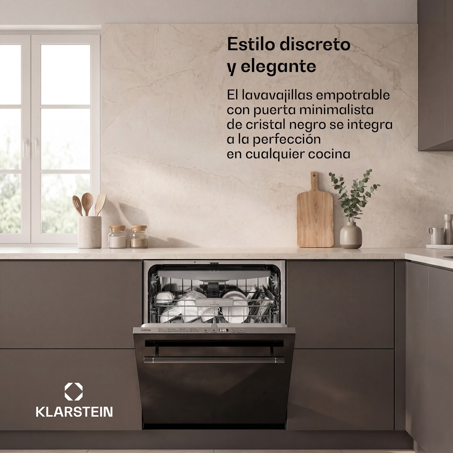 Lavavajillas empotrable Luxara | 8 programas | Tecnología Aqua-Stop | 1900 W | 60 cm 