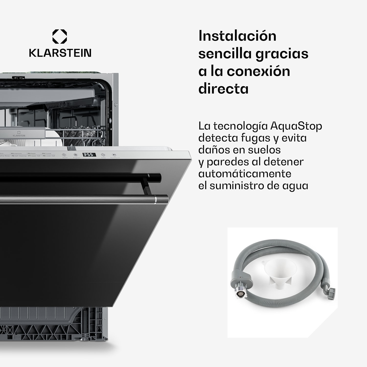 Lavavajillas empotrable Luxara | 8 programas | Tecnología Aqua-Stop | 1900 W | 60 cm 