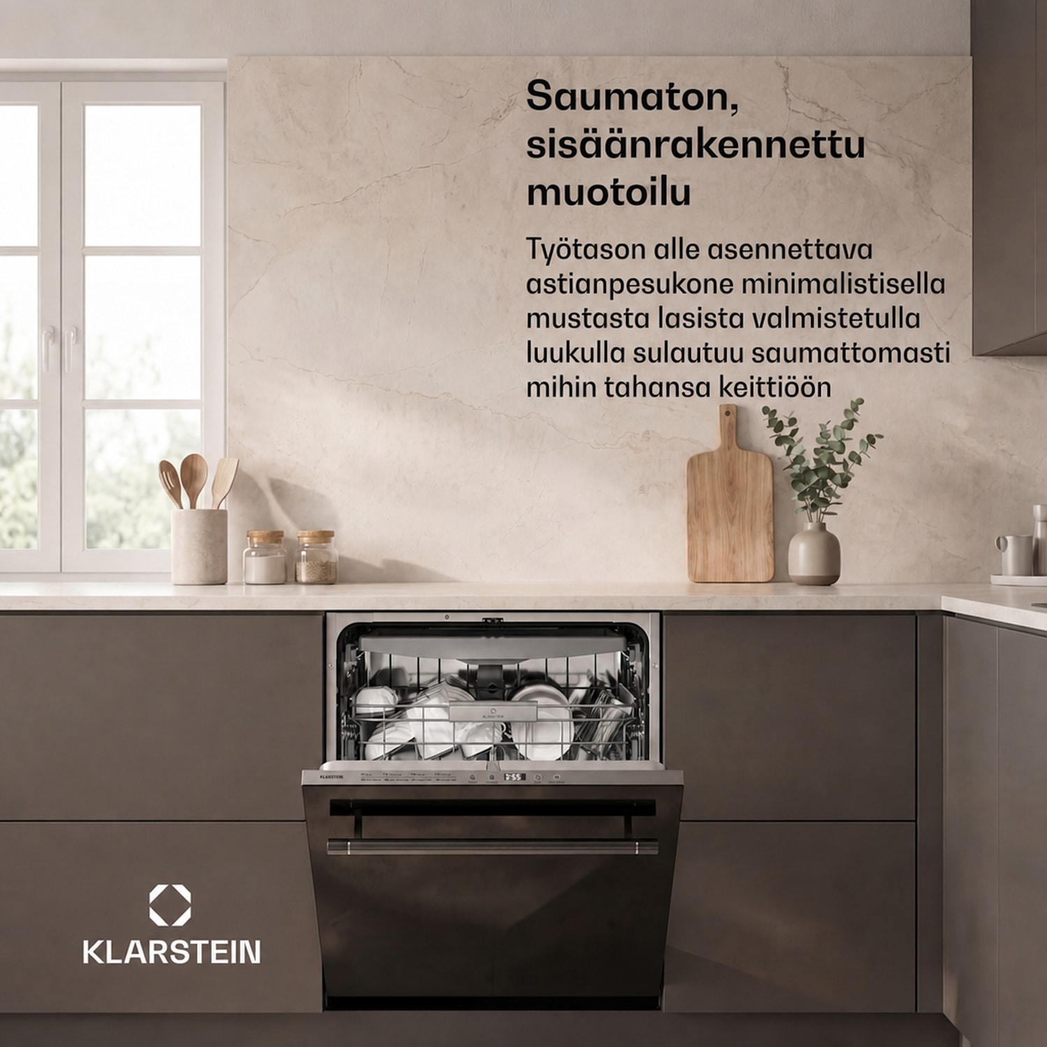 Luxara upotettava astianpesukone | 8 ohjelmaa | Aqua-Stop-teknologia | 1900 W | 60 cm 