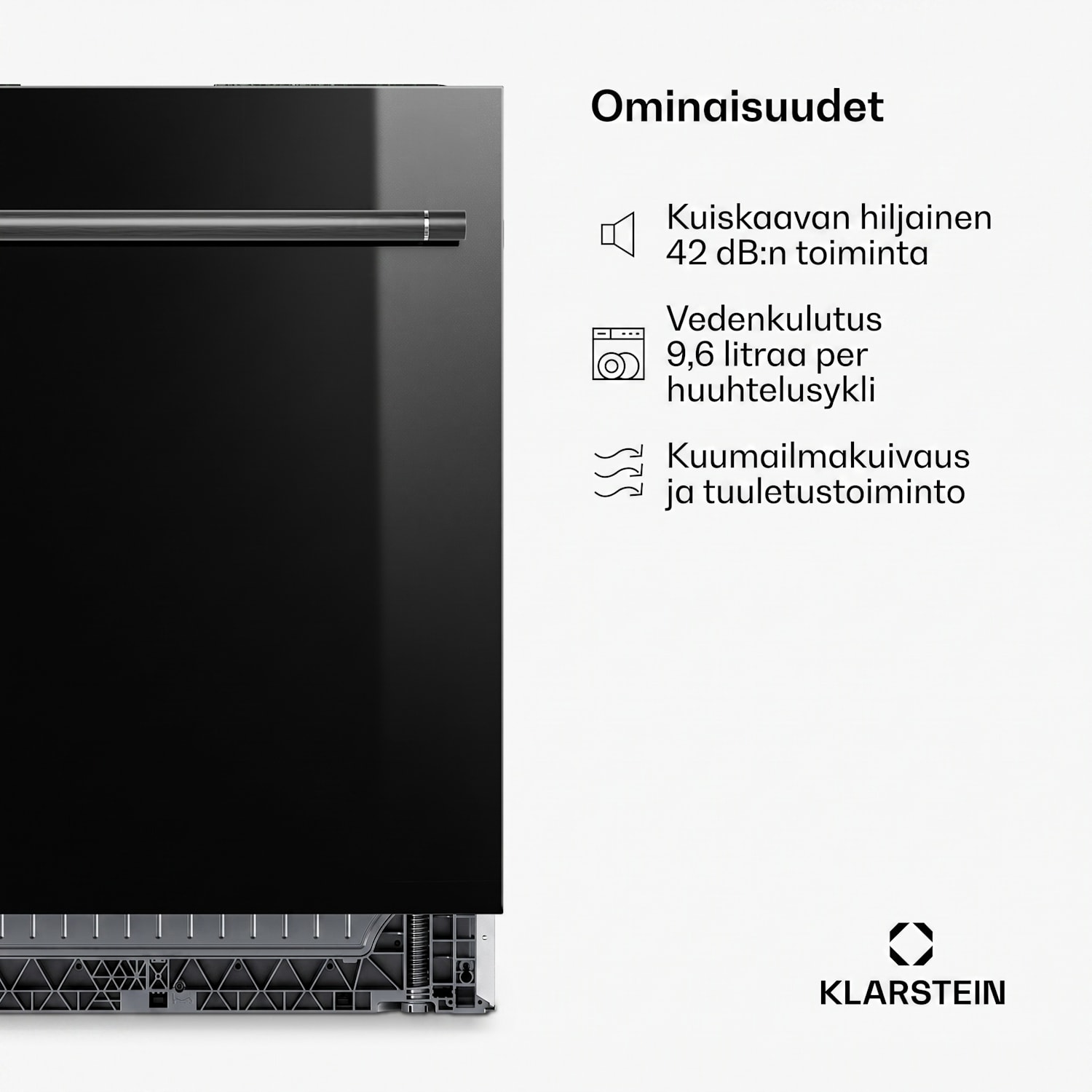 Luxara upotettava astianpesukone | 8 ohjelmaa | Aqua-Stop-teknologia | 1900 W | 60 cm 