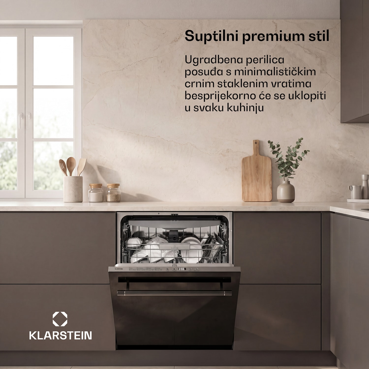 Ugradbena perilica posuđa Luxara | 8 programa | Aqua-Stop tehnologija | 1900 W | 60 cm 