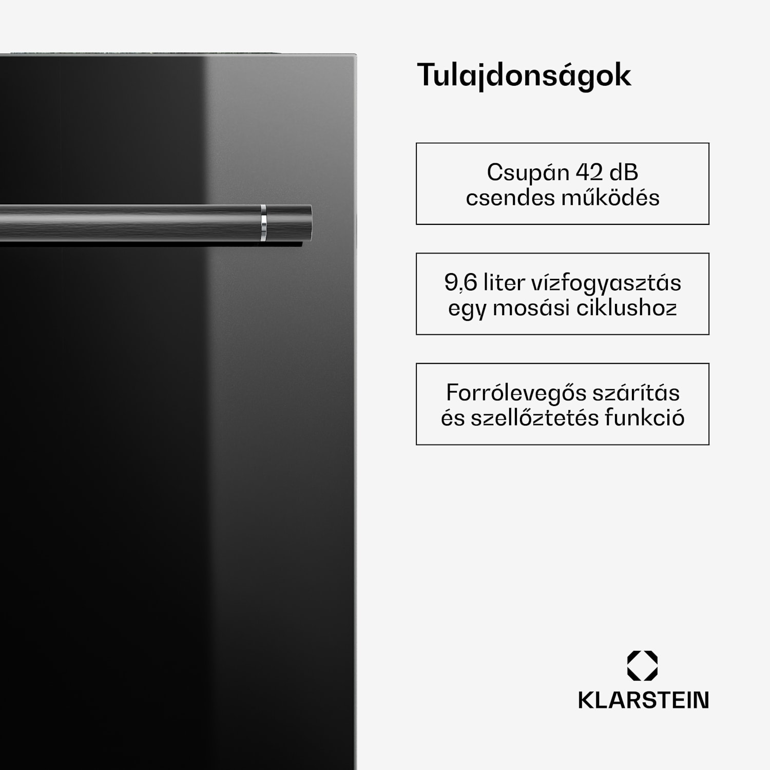 Luxara beépített mosogatógép | 8 program | Aqua-Stop technológia | 1900 W | 60 cm 