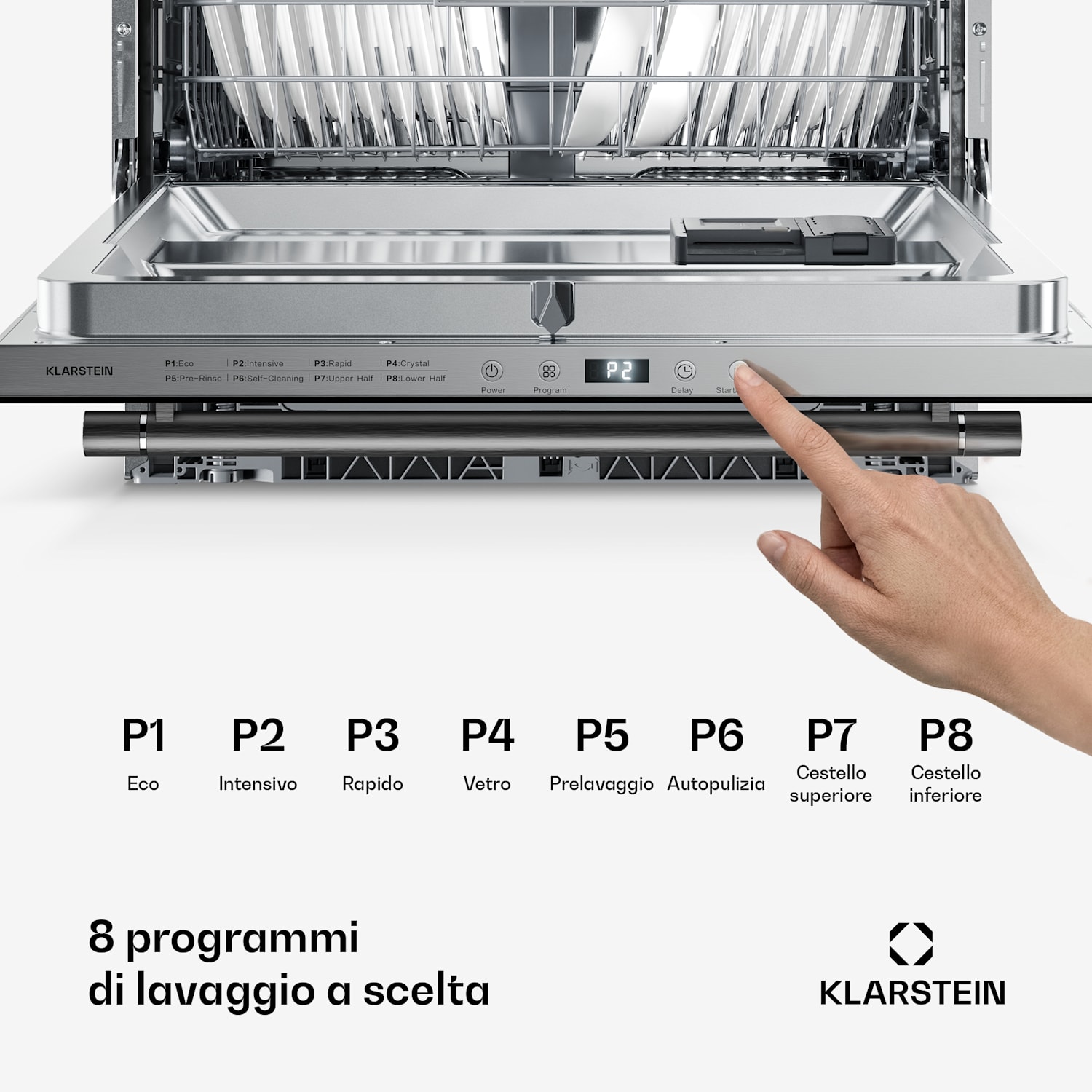 Luxara - Lavastoviglie da incasso | 8 programmi | Tecnologia AquaStop | 1900 W | 60 cm 