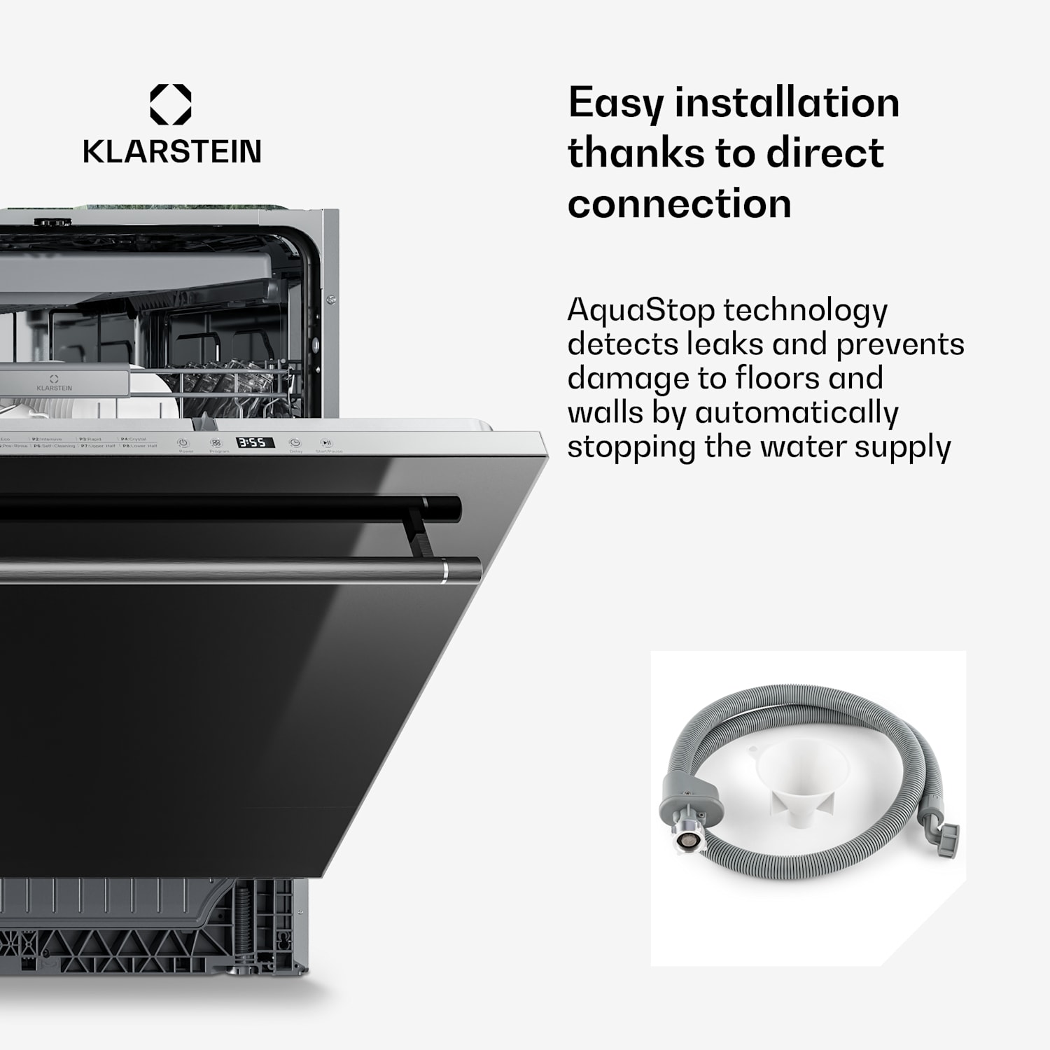 Luxara Built-in Dishwasher | 8 Programmes | Aqua Stop Technology | 1900 W | 60 cm 