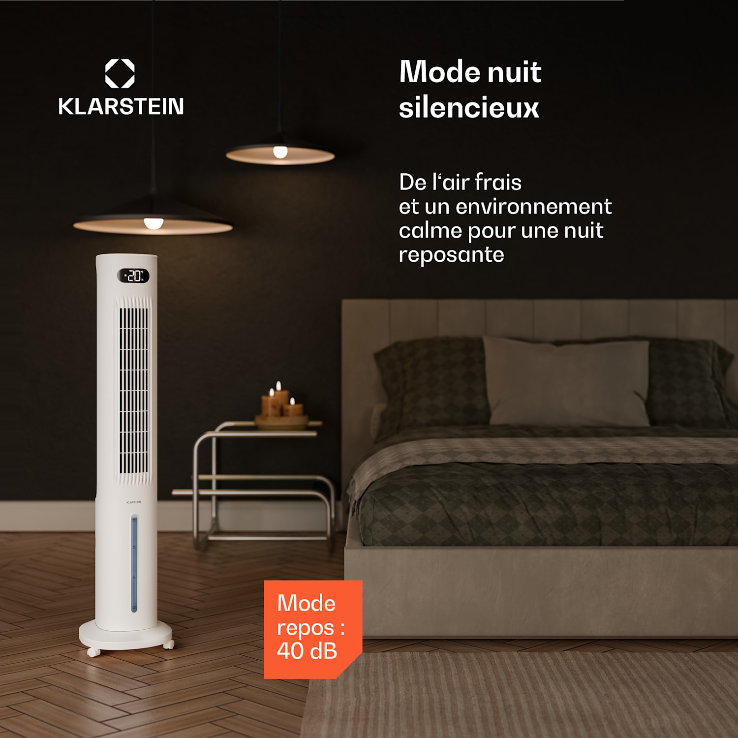 Polar smart luchtkoeler met waterkoeling | Praktisch design, smart bediening en gebruik 300 m³/h | Wit