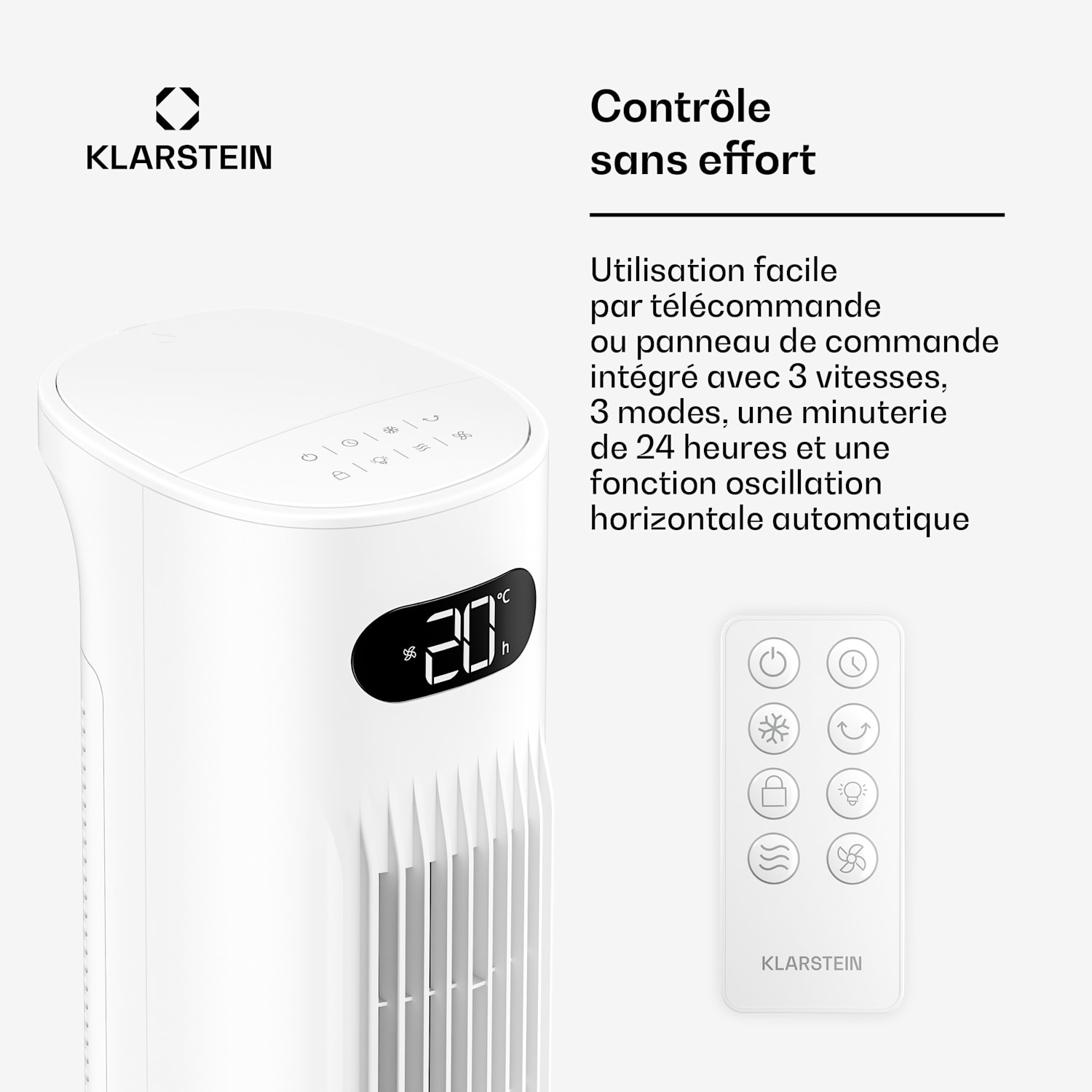 Polar smart luchtkoeler met waterkoeling | Praktisch design, smart bediening en gebruik 300 m³/h | Wit