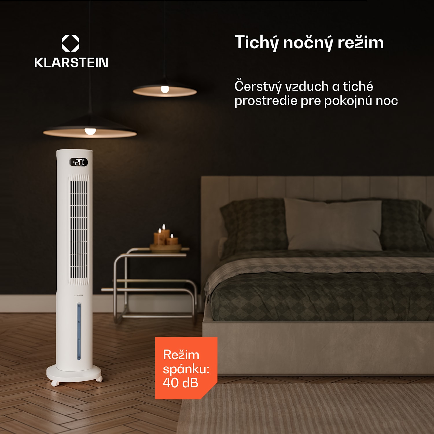 Klarstein Polar Inteligentný ochladzovač vzduchu s vodným chladením | Praktický dizajn, inteligentné ovládanie a obsluha 300 m³/h | Biela