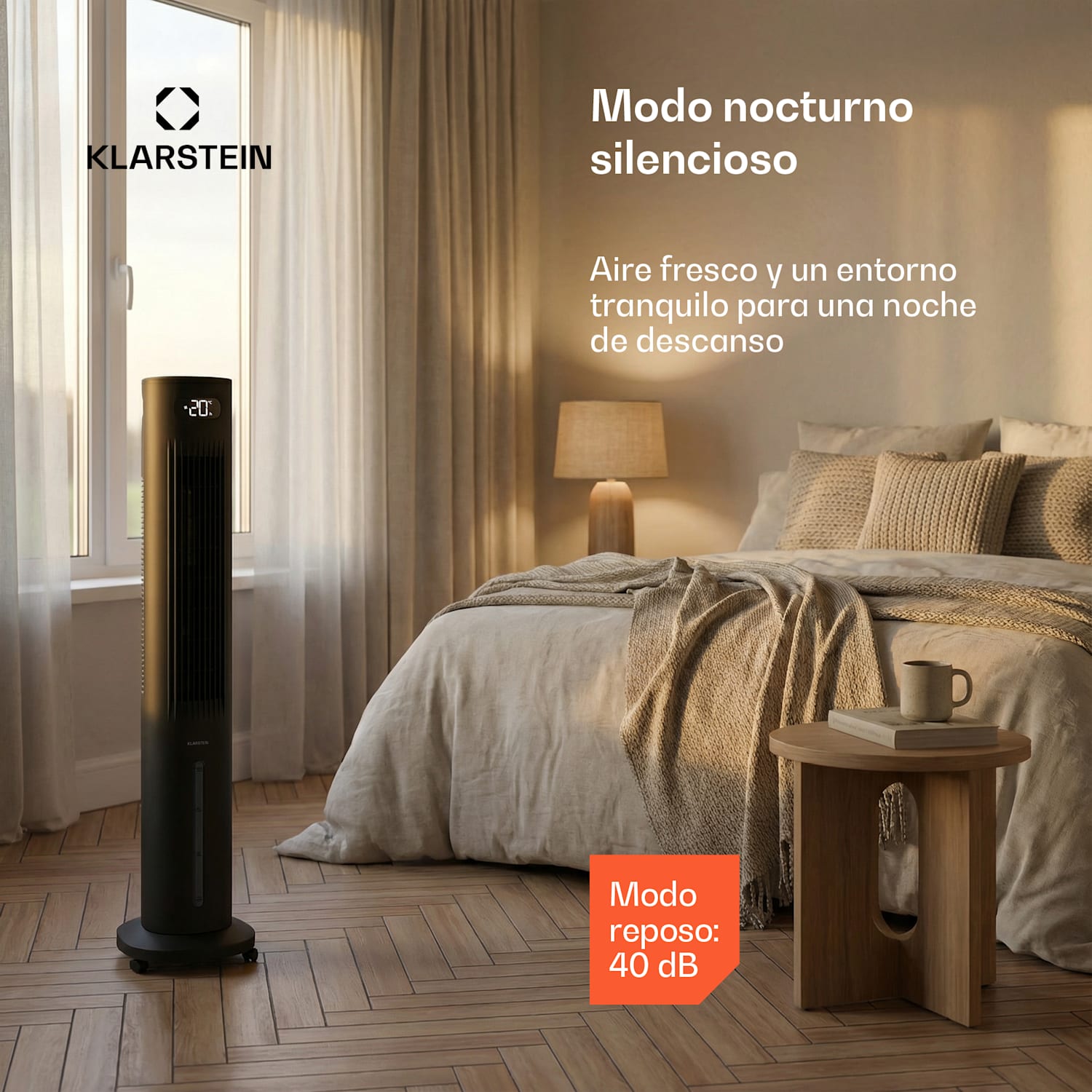 Polar Smart enfriador de aire con refrigeración por agua | 300 m³/h | 5 L | 30 m² | 3 modos | 75 W 300 m³/h | Negro